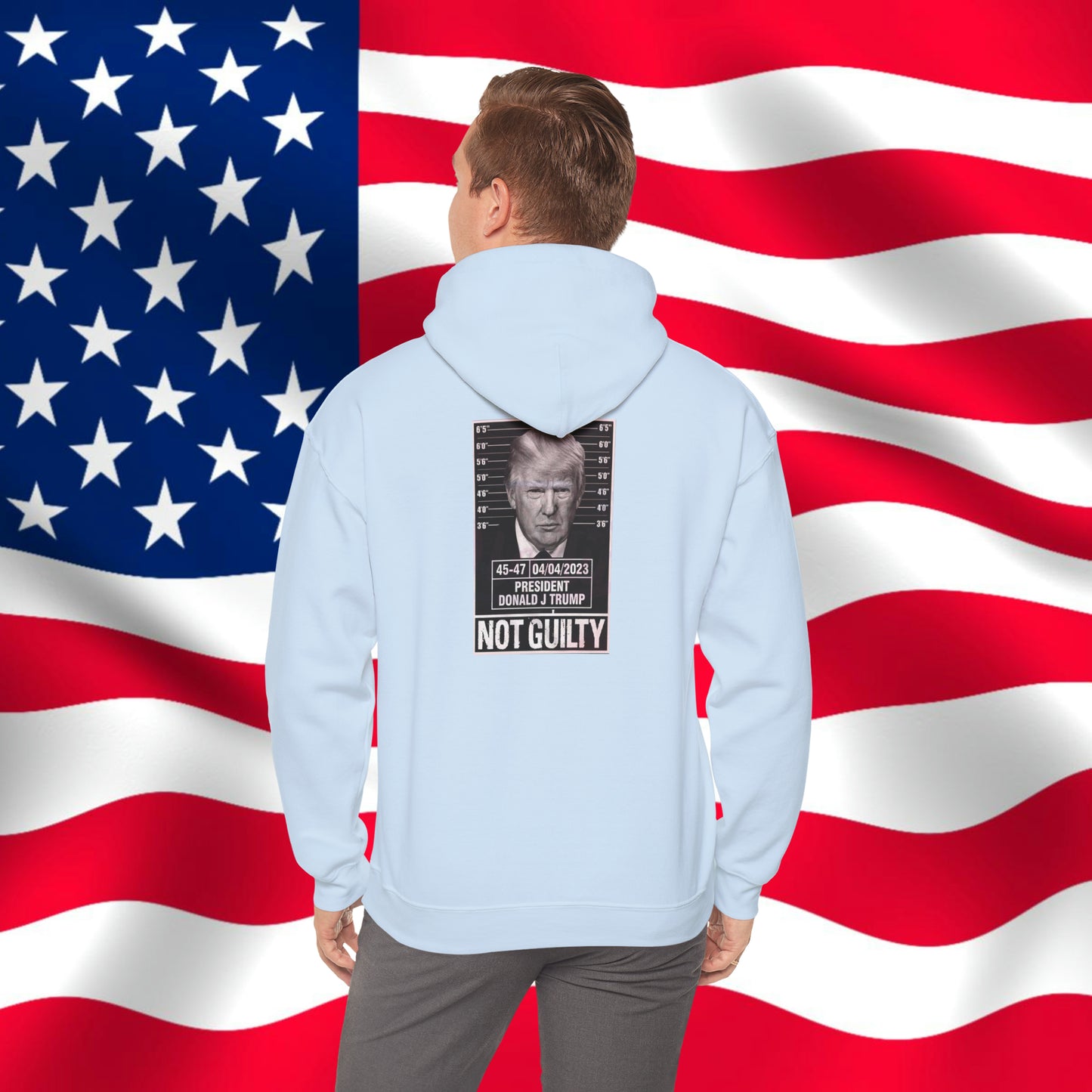 Trump Mug Shot Not Guilty Hoodie Sweatshirt