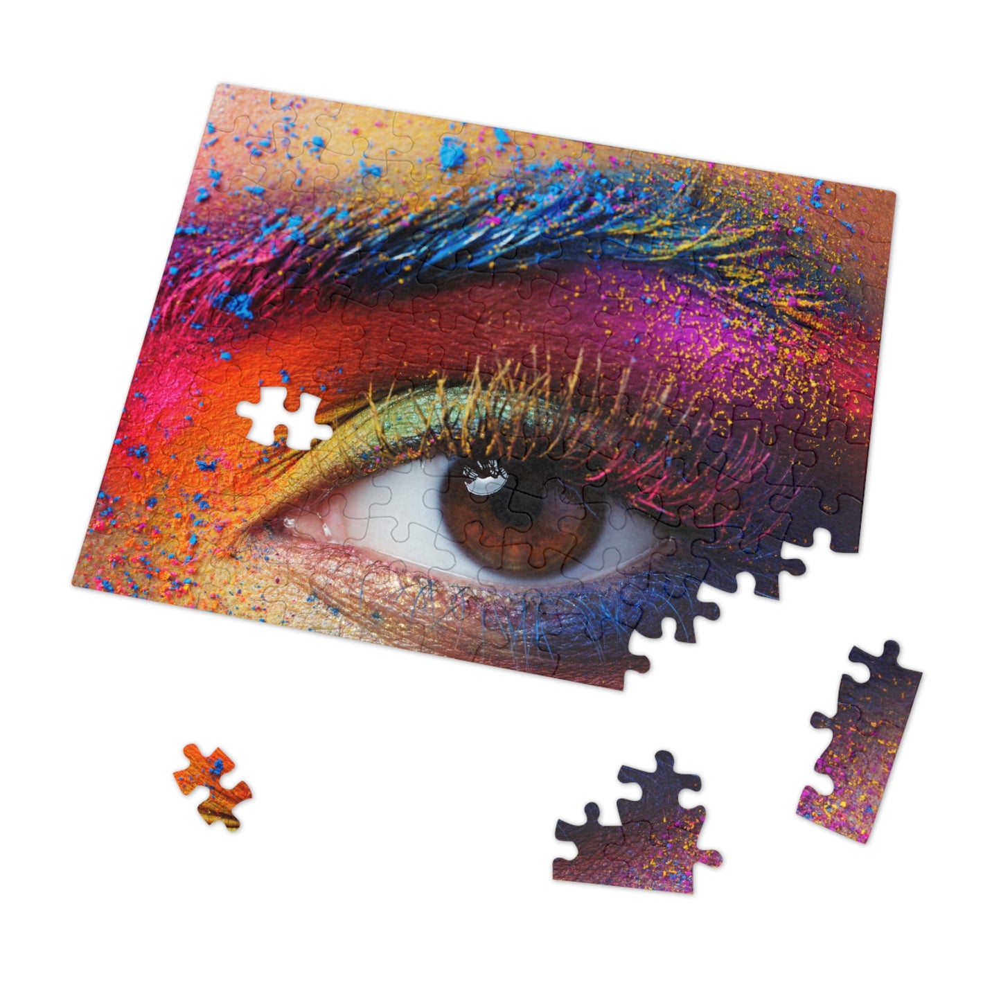 Colorful Crazy Eyeshadow Jigsaw Puzzle (30, 110, 252, 500,1000-Piece)