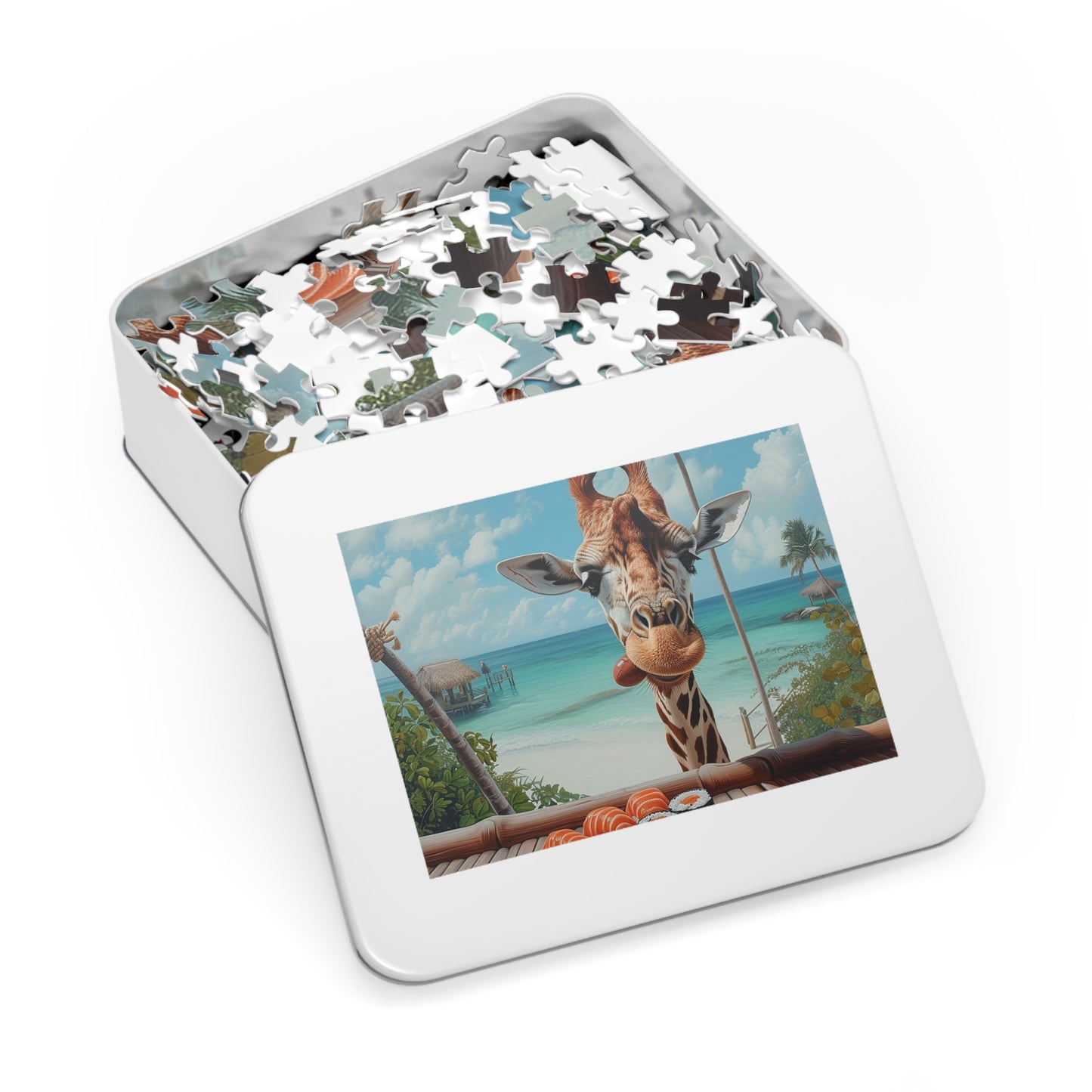 Sushi Eating Giraffe Jigsaw Puzzle (30, 110, 252, 500,1000-Piece)
