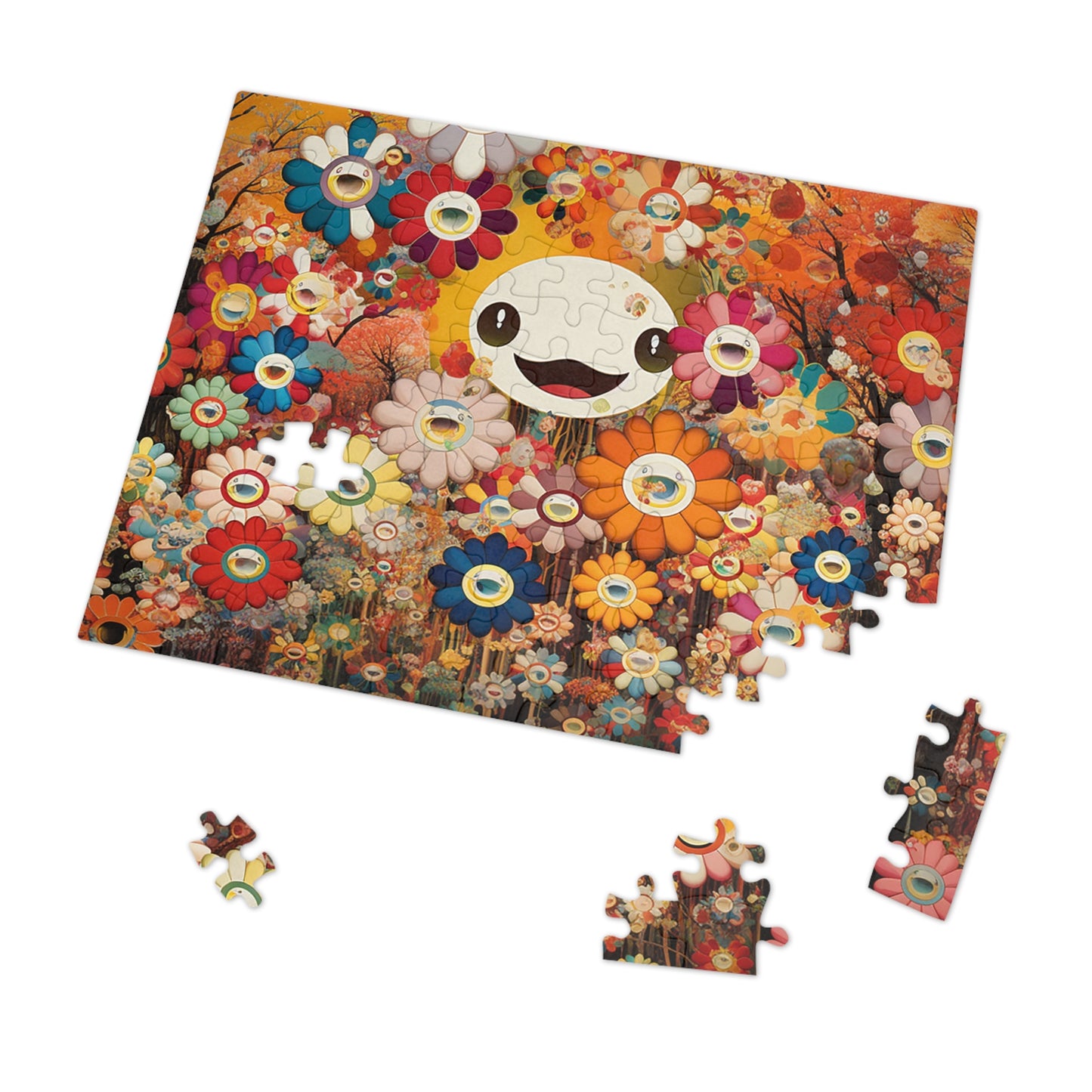 Happy Flowers Jigsaw Puzzle (30, 110, 252, 500,1000-Piece)