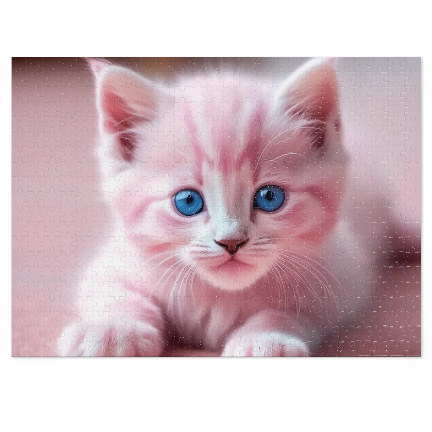 Sweet Pink Kitten Jigsaw Puzzle (30, 110, 252, 500,1000-Piece)