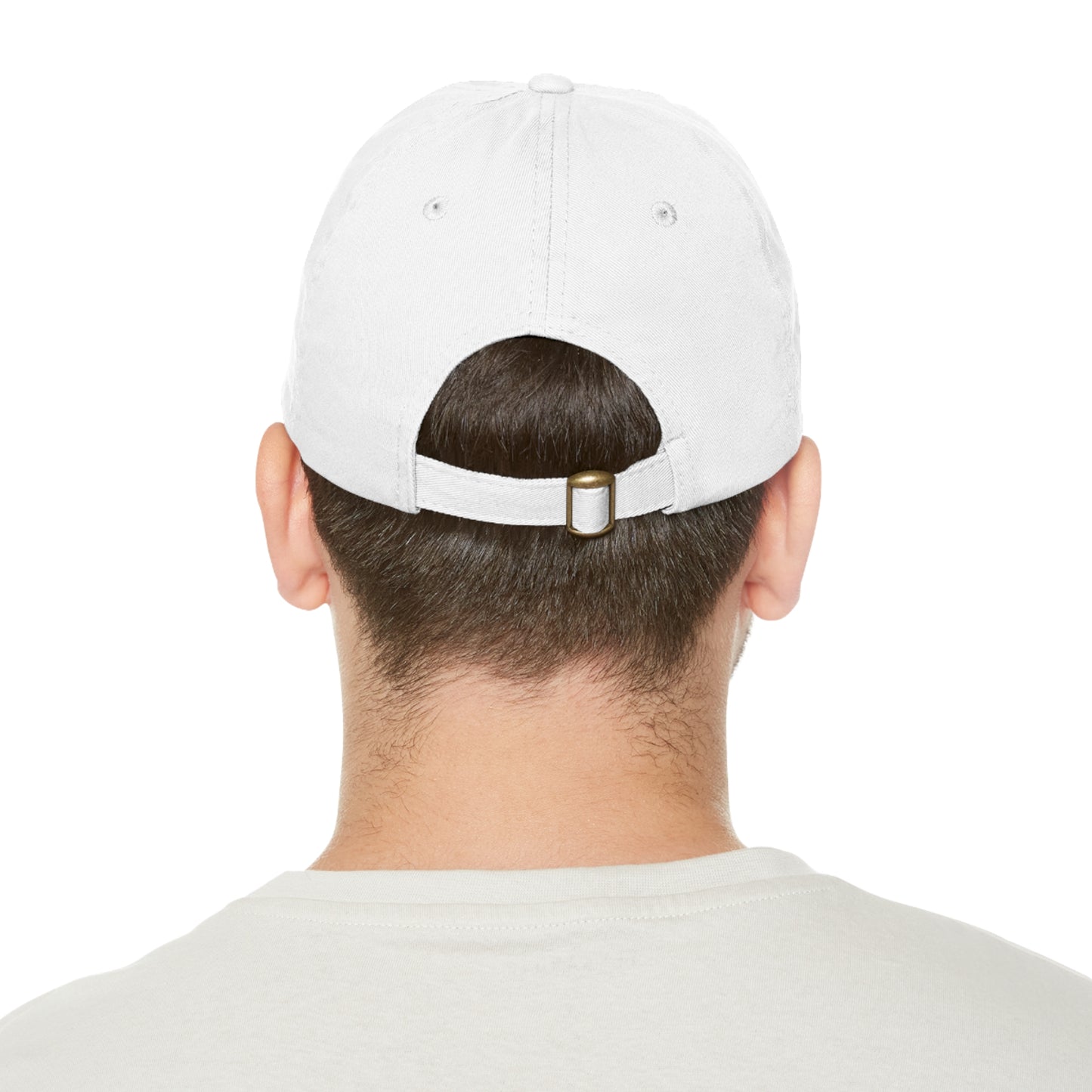 Happy Dolphin Dad Hat with Leather Patch (Round)