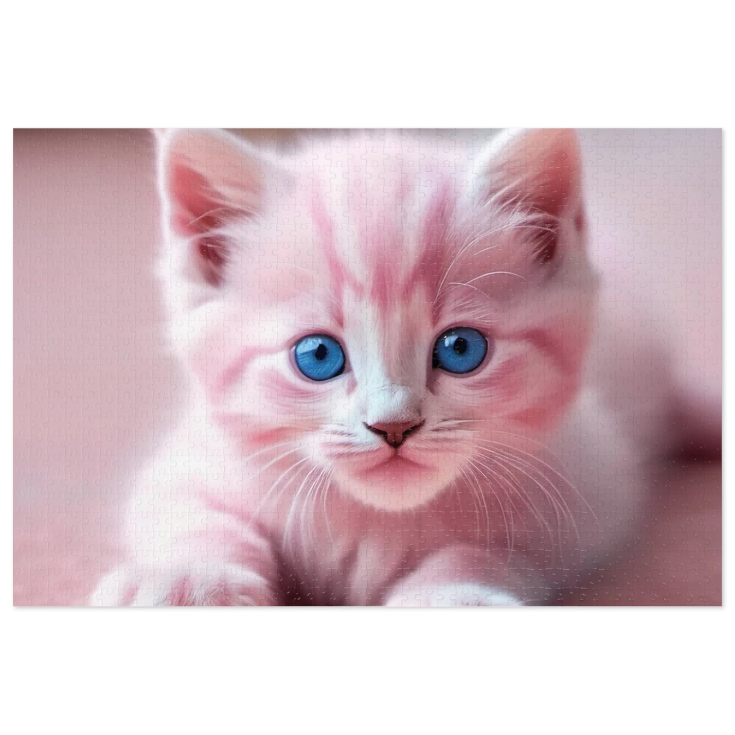 Sweet Pink Kitten Jigsaw Puzzle (30, 110, 252, 500,1000-Piece)