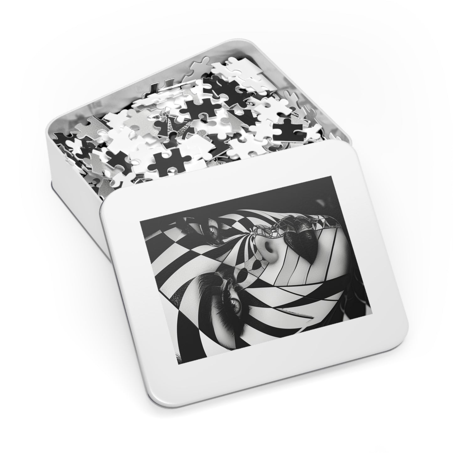 Black and White Painted Lady Jigsaw Puzzle (30, 110, 252, 500,1000-Piece)