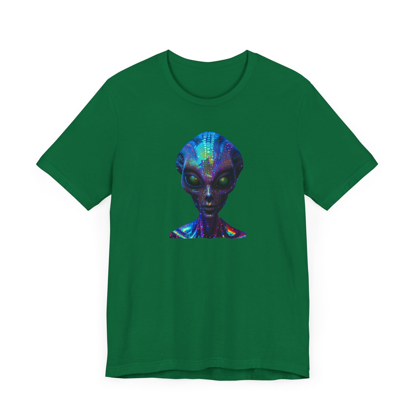 Florescent Alien Head Unisex Jersey Short Sleeve Tee