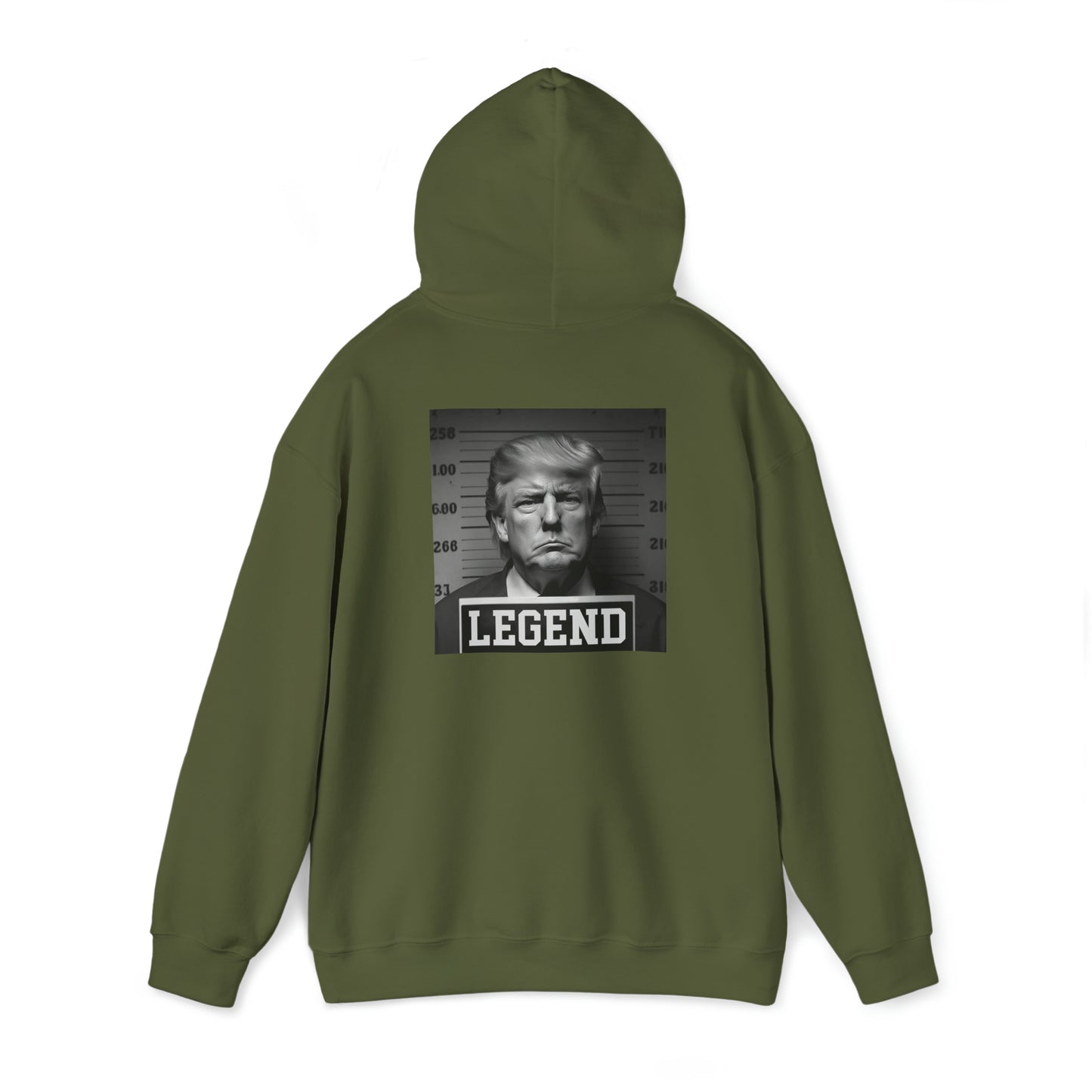 Trump Mug Shot Legend Back Printed Hoodie Sweatshirt