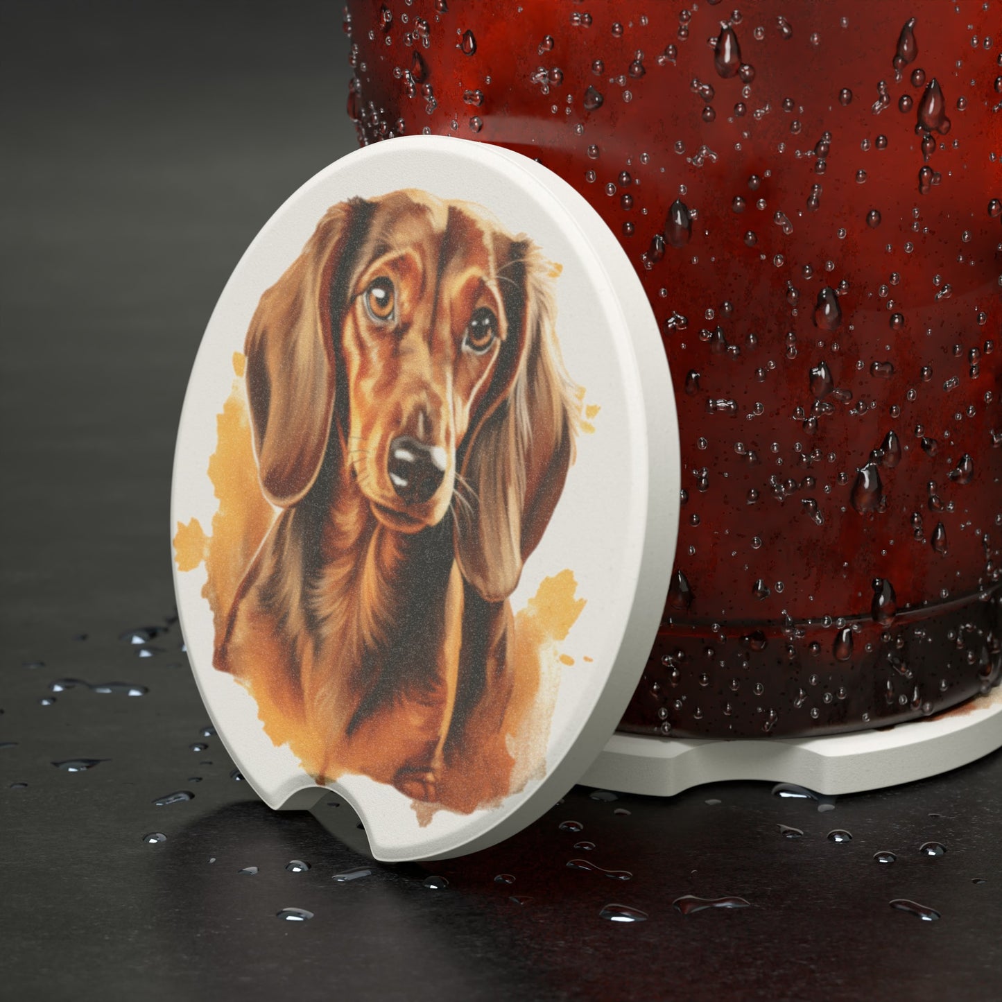 Dachshund Soapstone Car Coaster