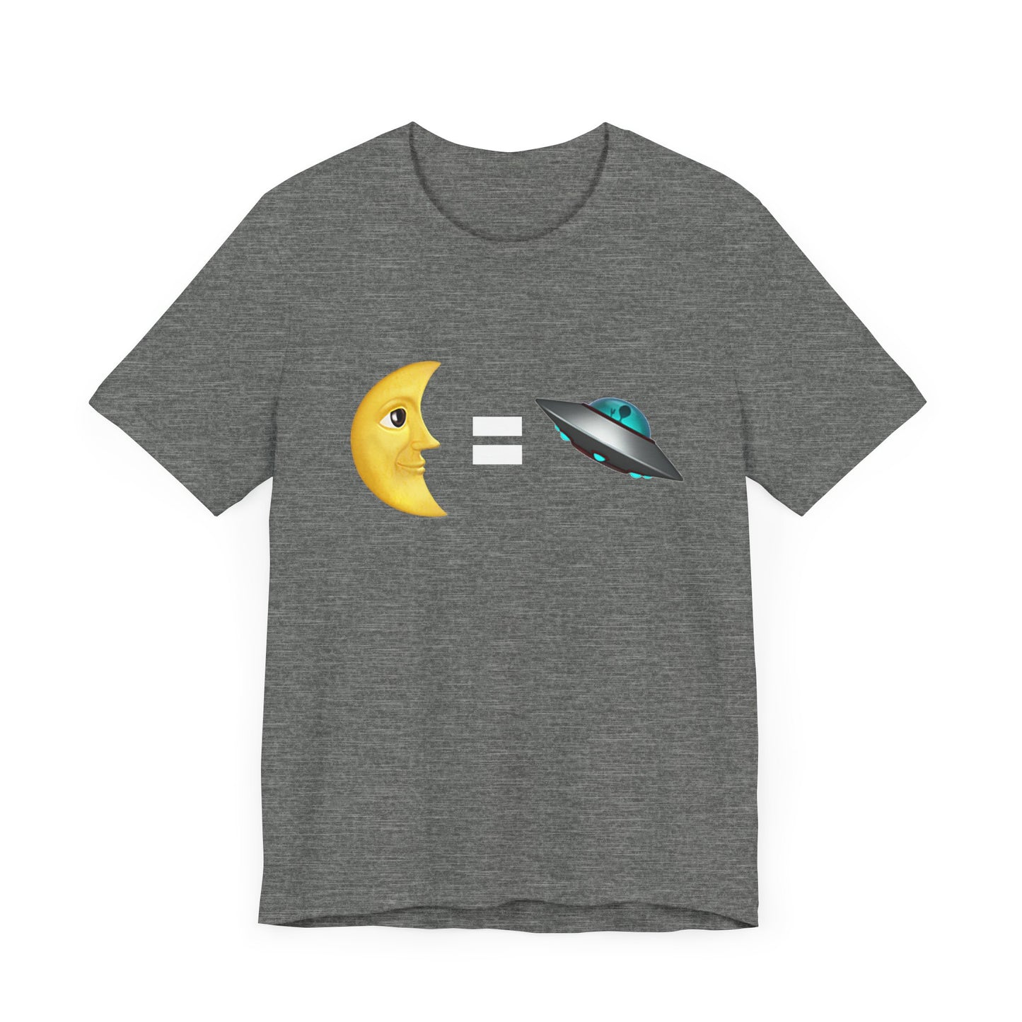 Moon = Alien Spaceship Unisex Jersey Tee