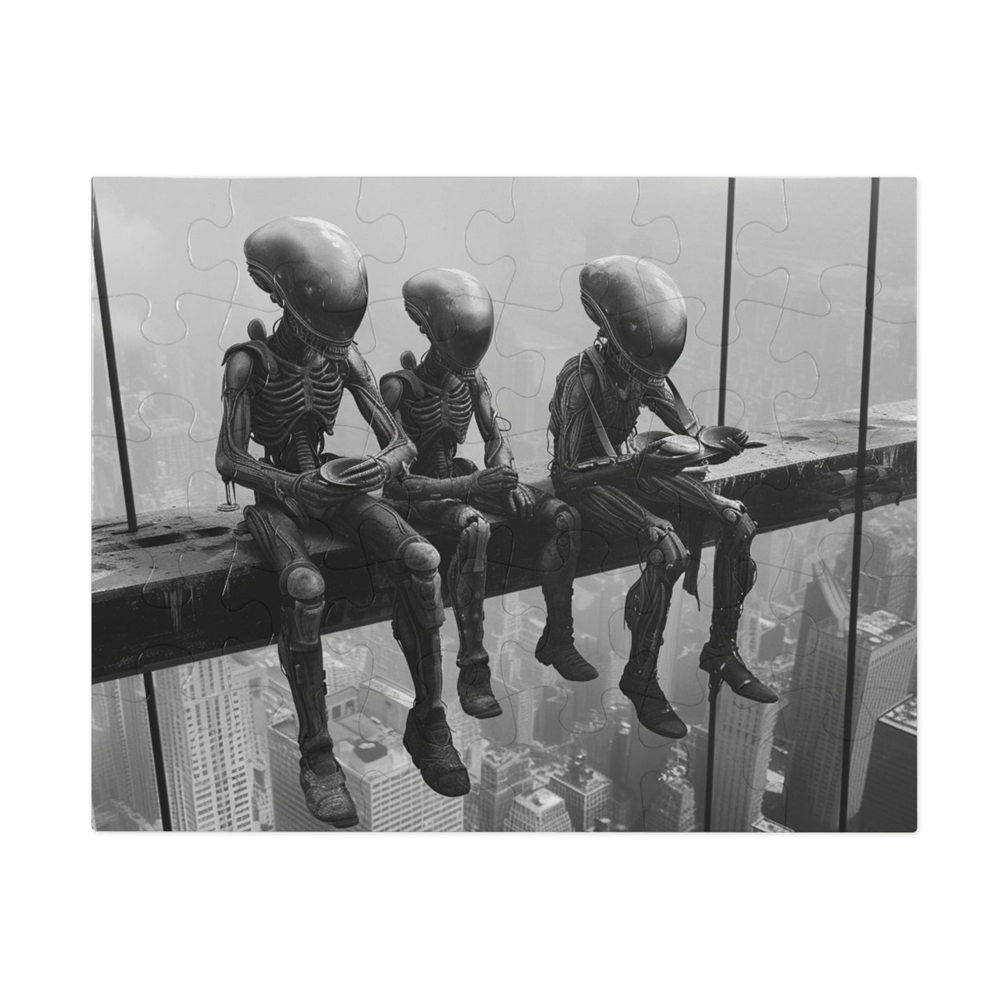 Lunch Atop a Skyscraper Aliens Jigsaw Puzzle (30, 110, 252, 500,1000-Piece)