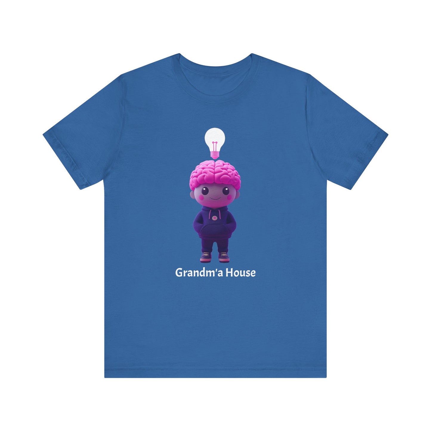 Grandma's House Brain with Light Bulb Design - Unisex Jersey Tee