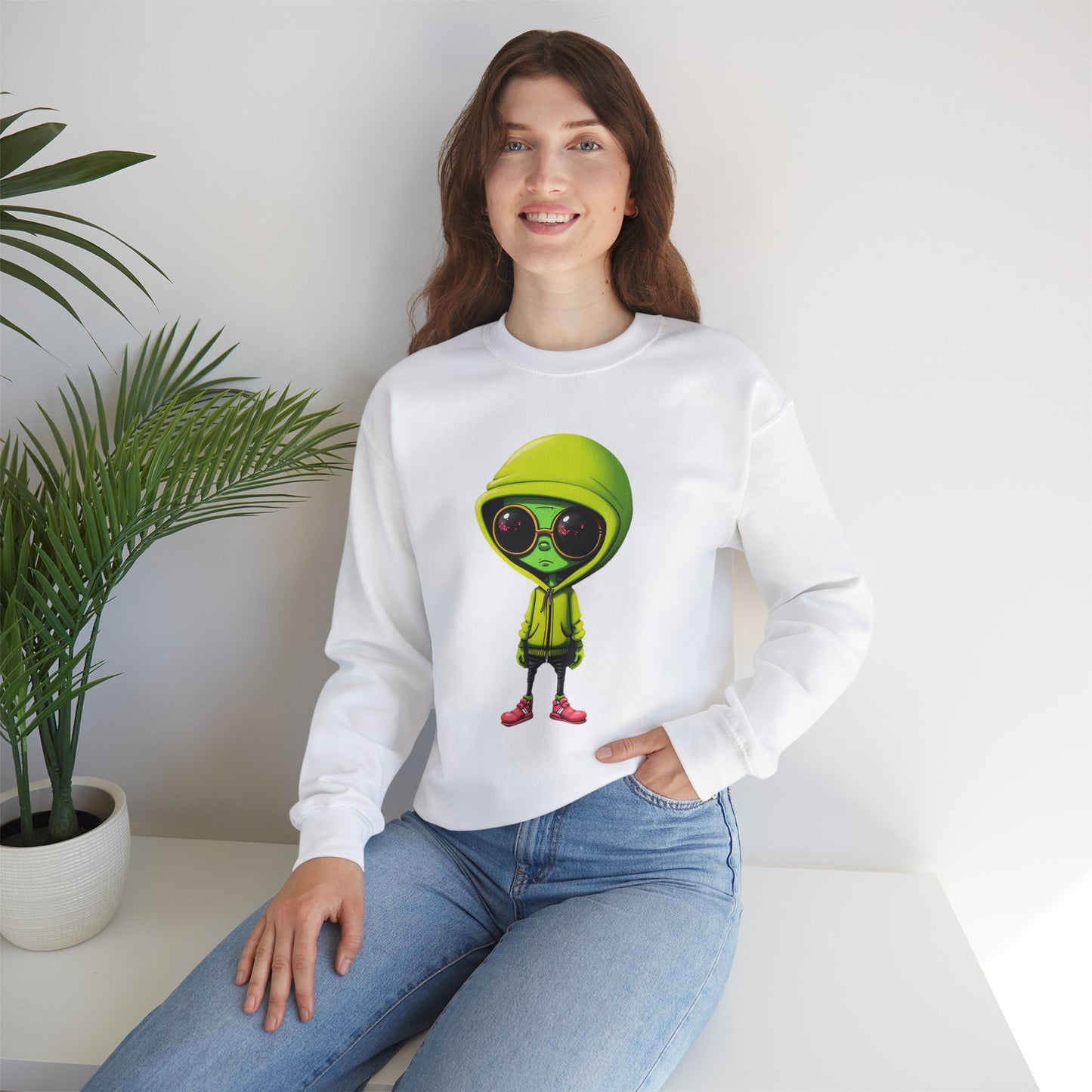 Hip Hop Alien Unisex Heavy Blend™ Crewneck Sweatshirt