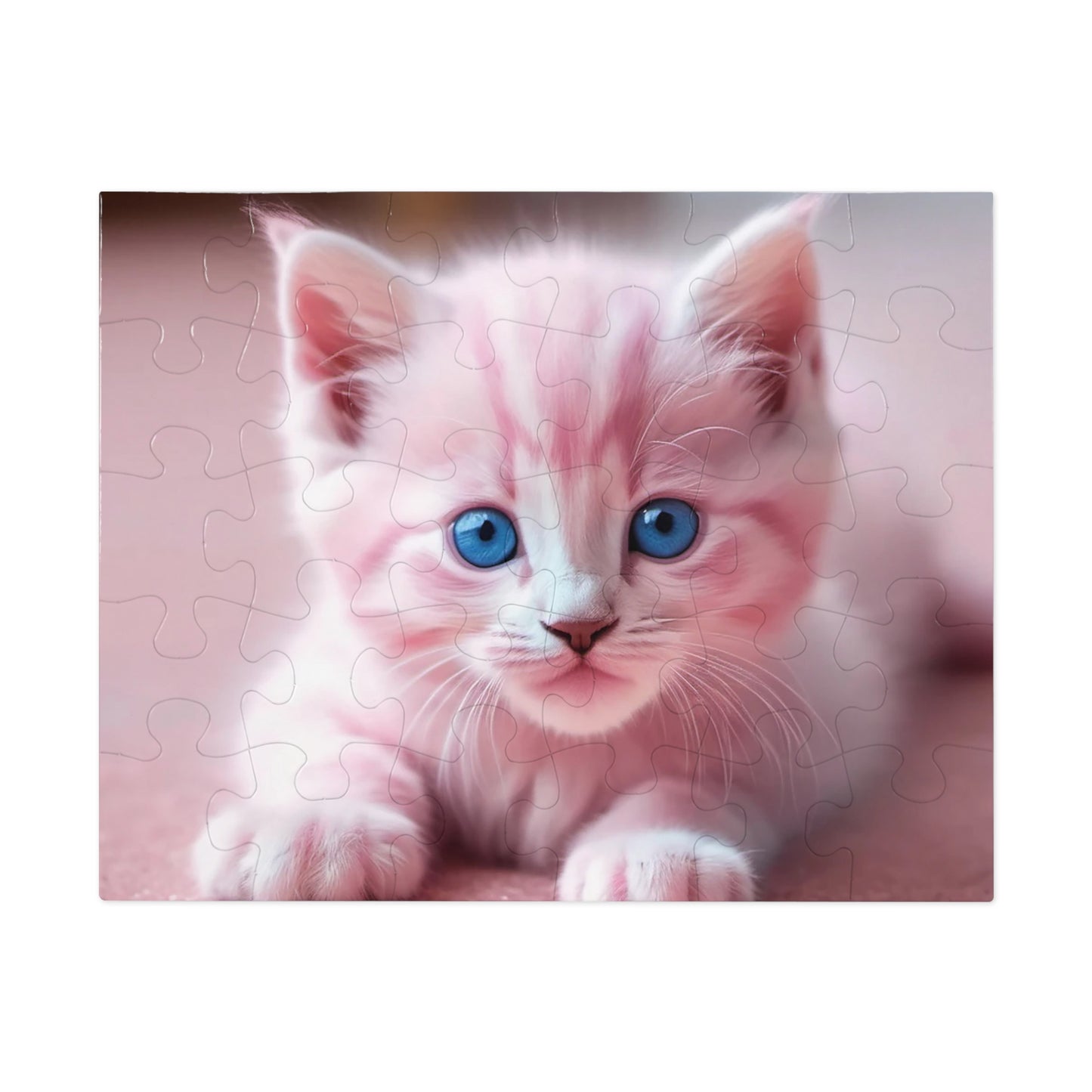 Sweet Pink Kitten Jigsaw Puzzle (30, 110, 252, 500,1000-Piece)