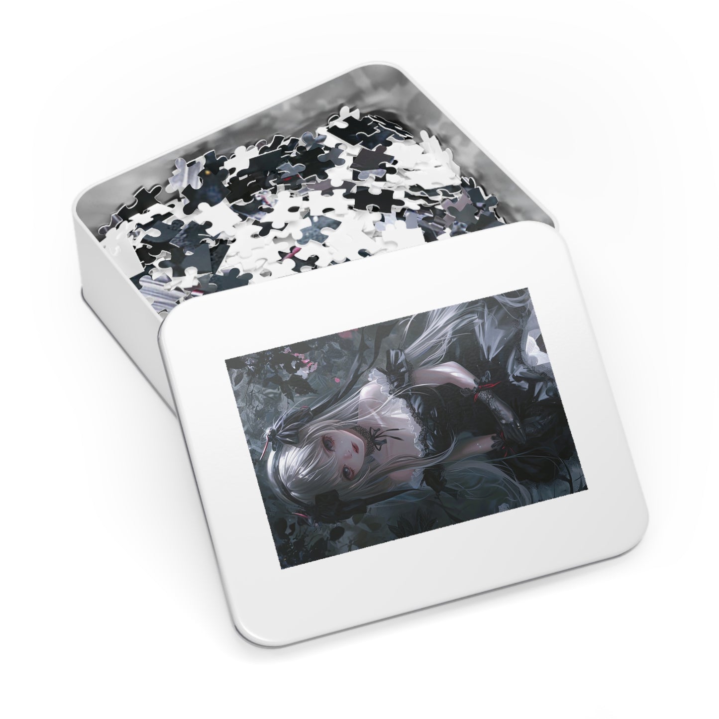 Anime Girl in Mourning Jigsaw Puzzle (30, 110, 252, 500,1000-Piece)