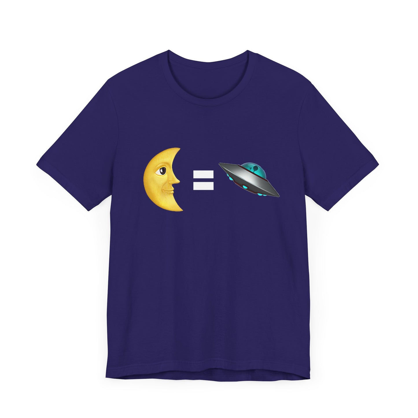 Moon = Alien Spaceship Unisex Jersey Tee