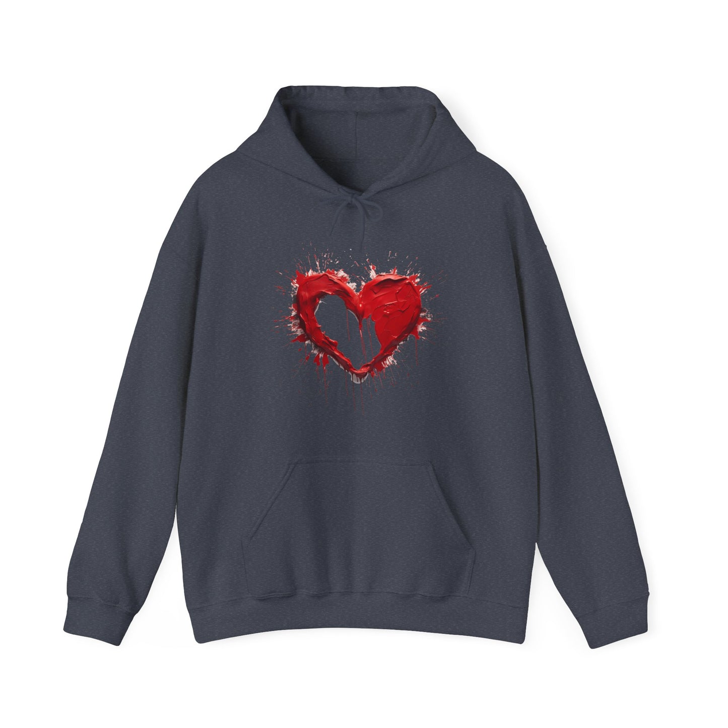 Paint Poured Heart Unisex Heavy Blend™ Hooded Sweatshirt