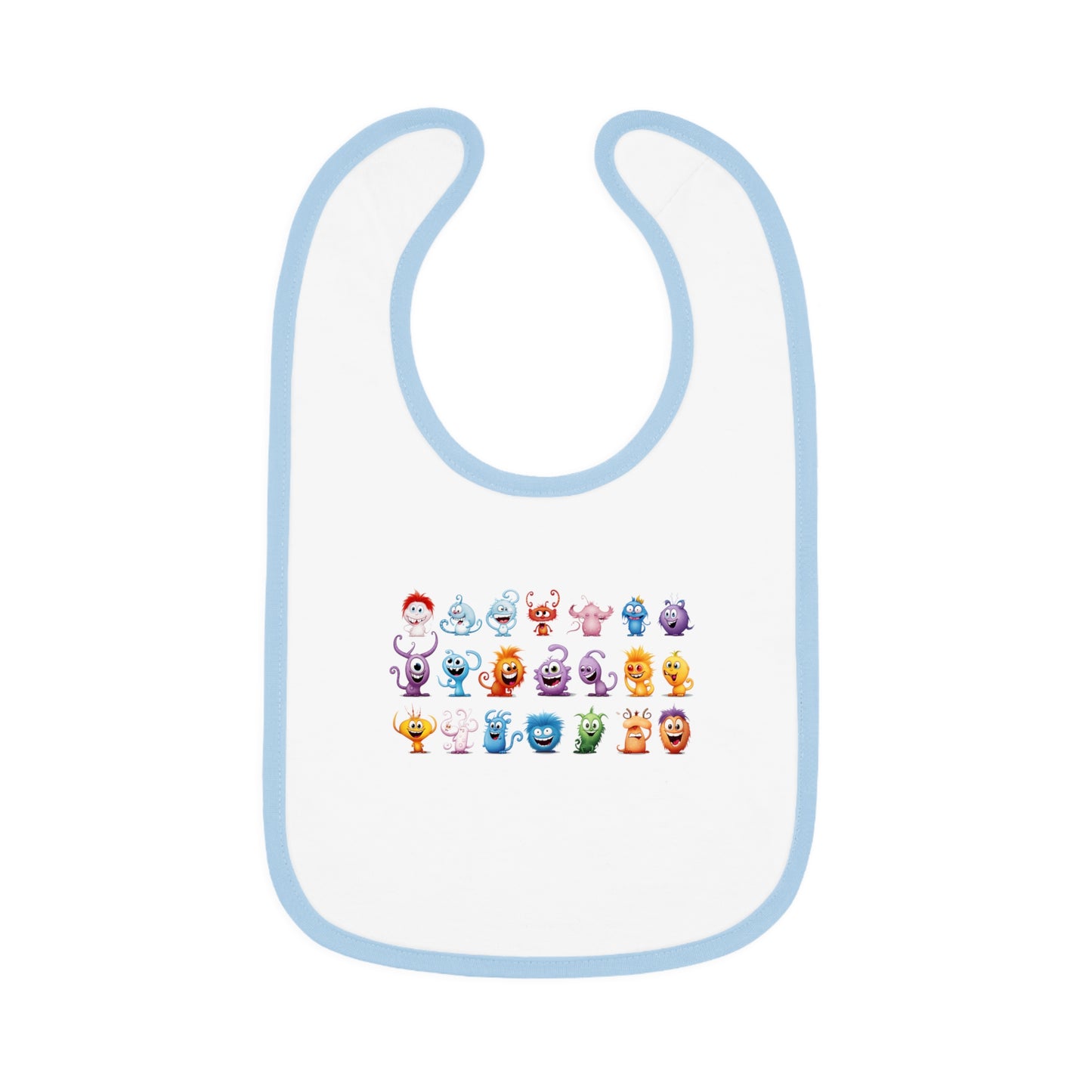 Super Cute Monsters, Cute Baby Bibs, Halloween Bibs, Funny Bibs, Baby Contrast Trim Jersey Bib