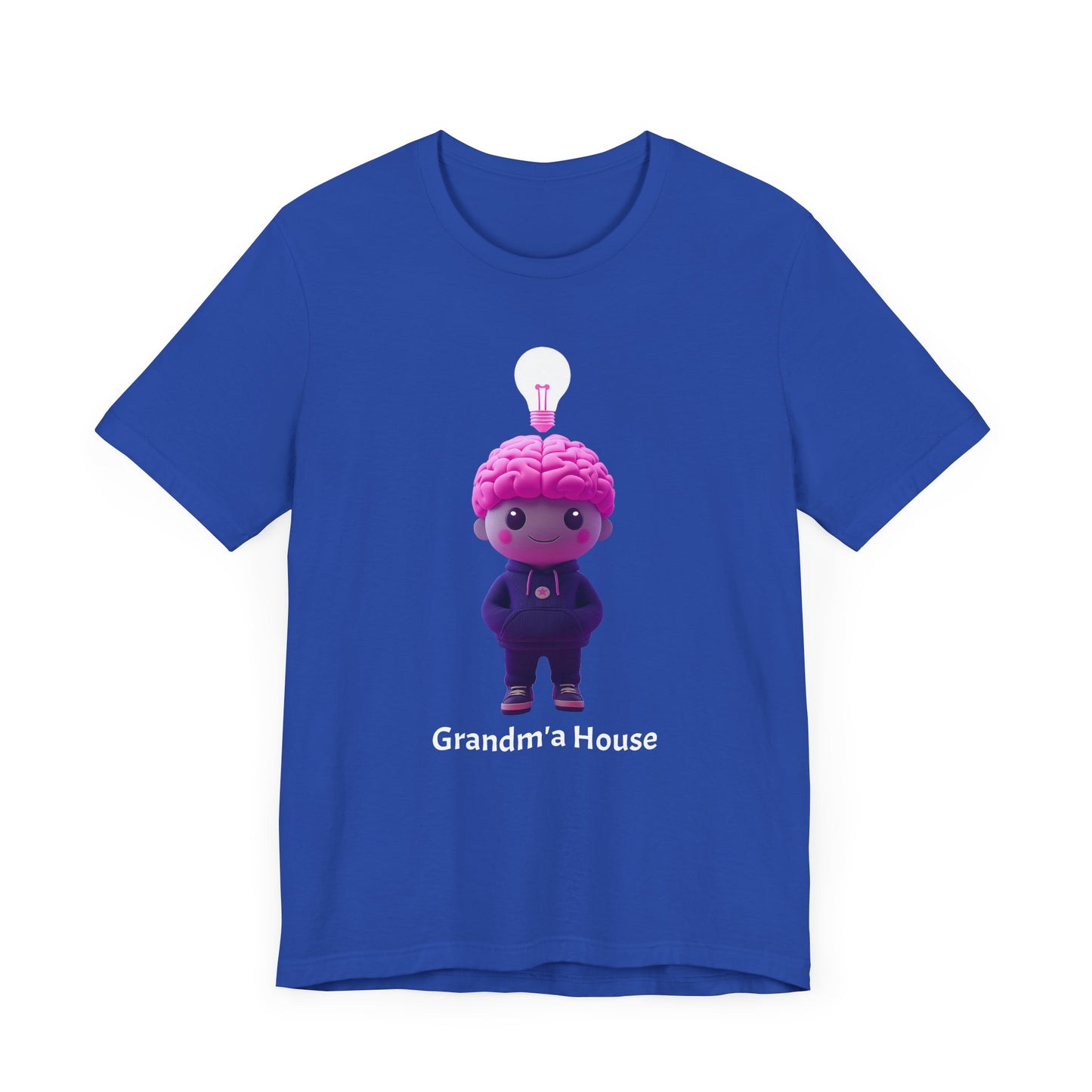 Grandma's House Brain with Light Bulb Design - Unisex Jersey Tee