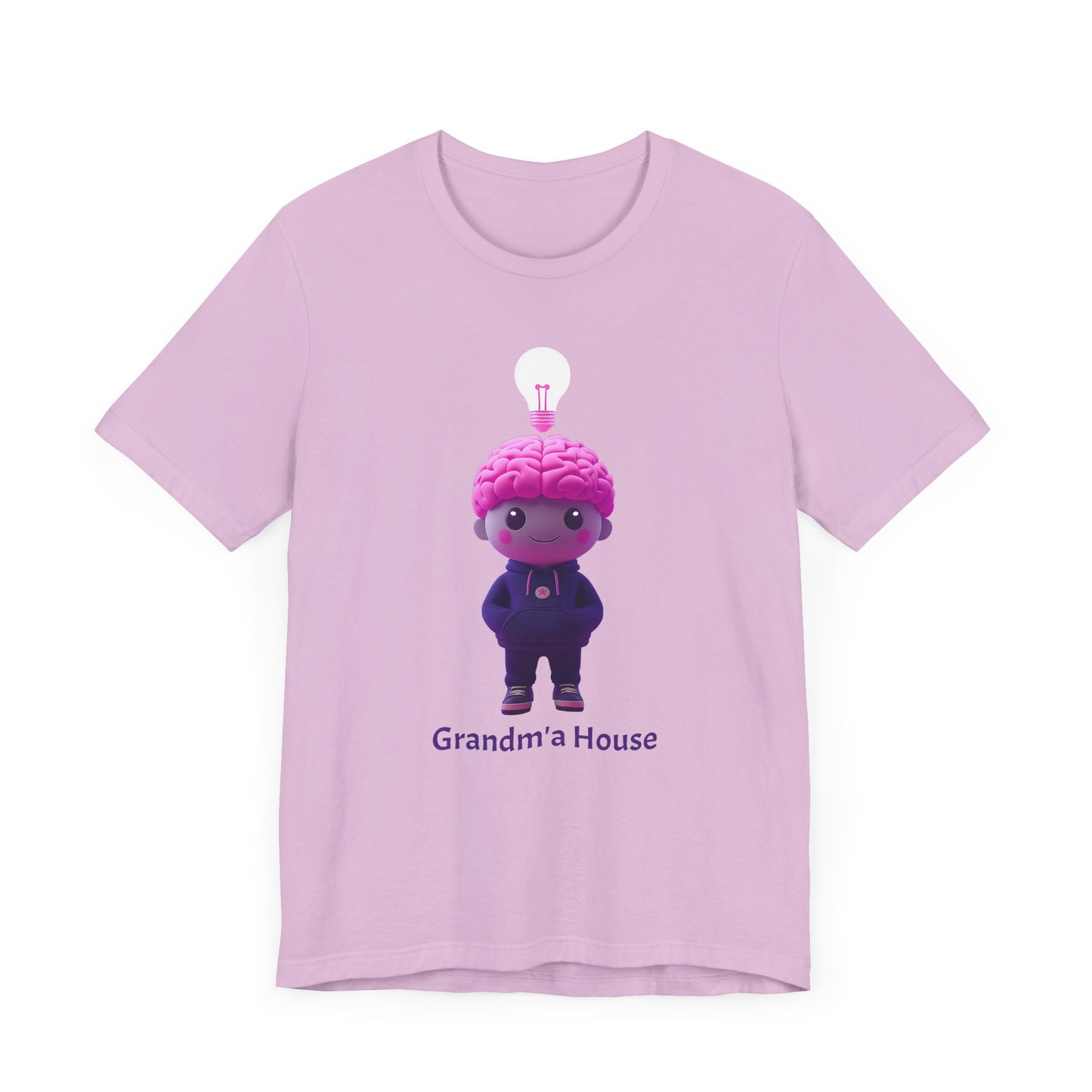 Grandma's House Brain with Light Bulb Design - Unisex Jersey Tee