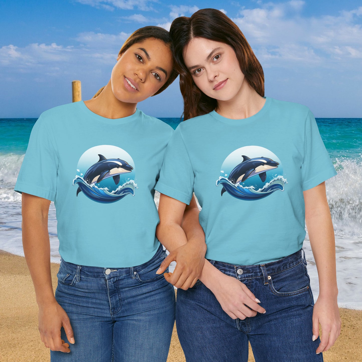 Summer Dolphin Unisex Jersey Short Sleeve Tee