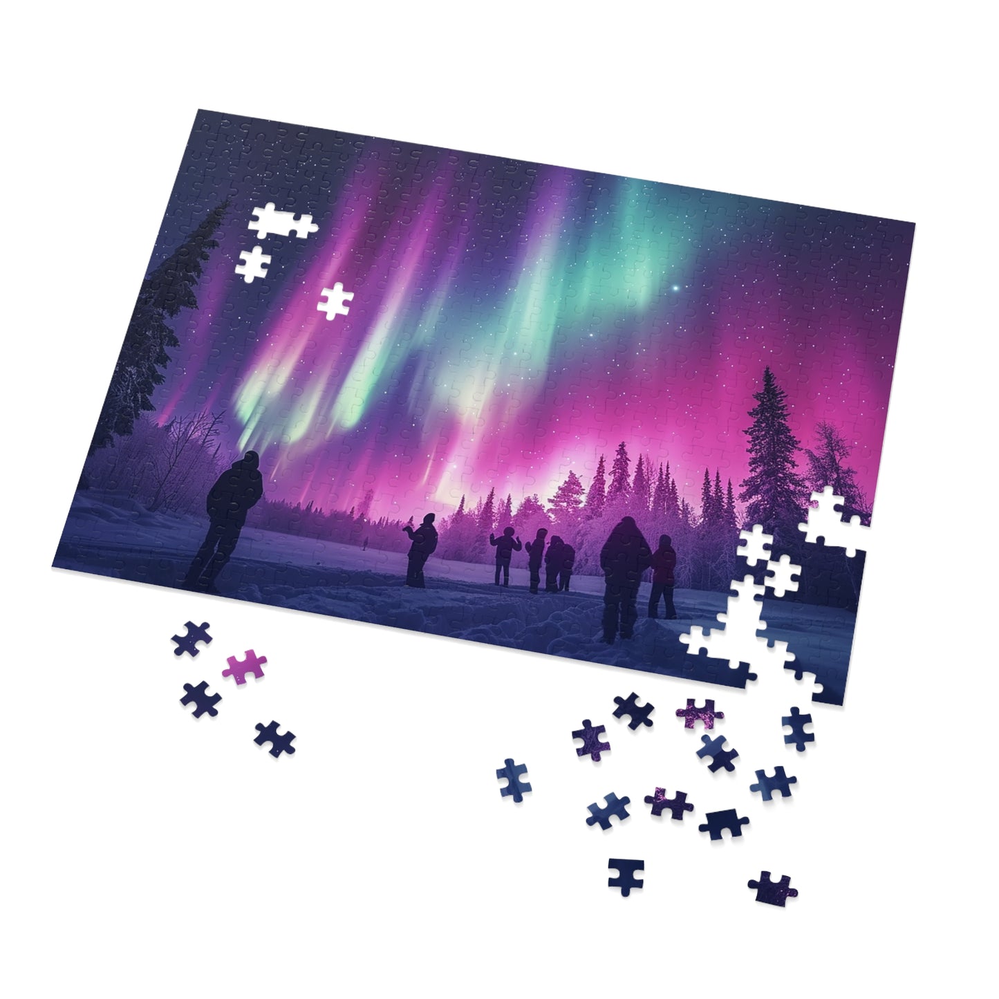 Looking at the Northern Lights Jigsaw Puzzle (30, 110, 252, 500,1000-Piece)