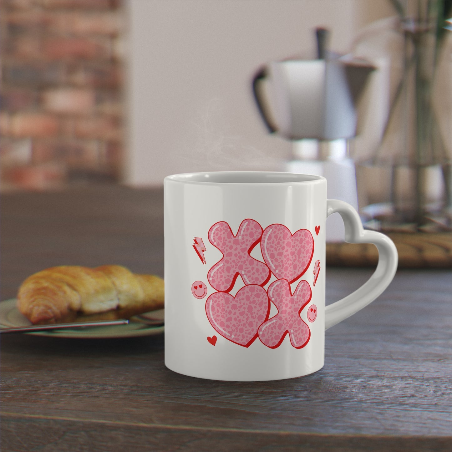 XOXO Love Heart-Shaped Mug