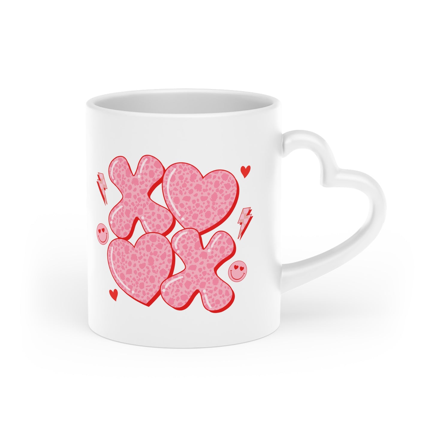 XOXO Love Heart-Shaped Mug