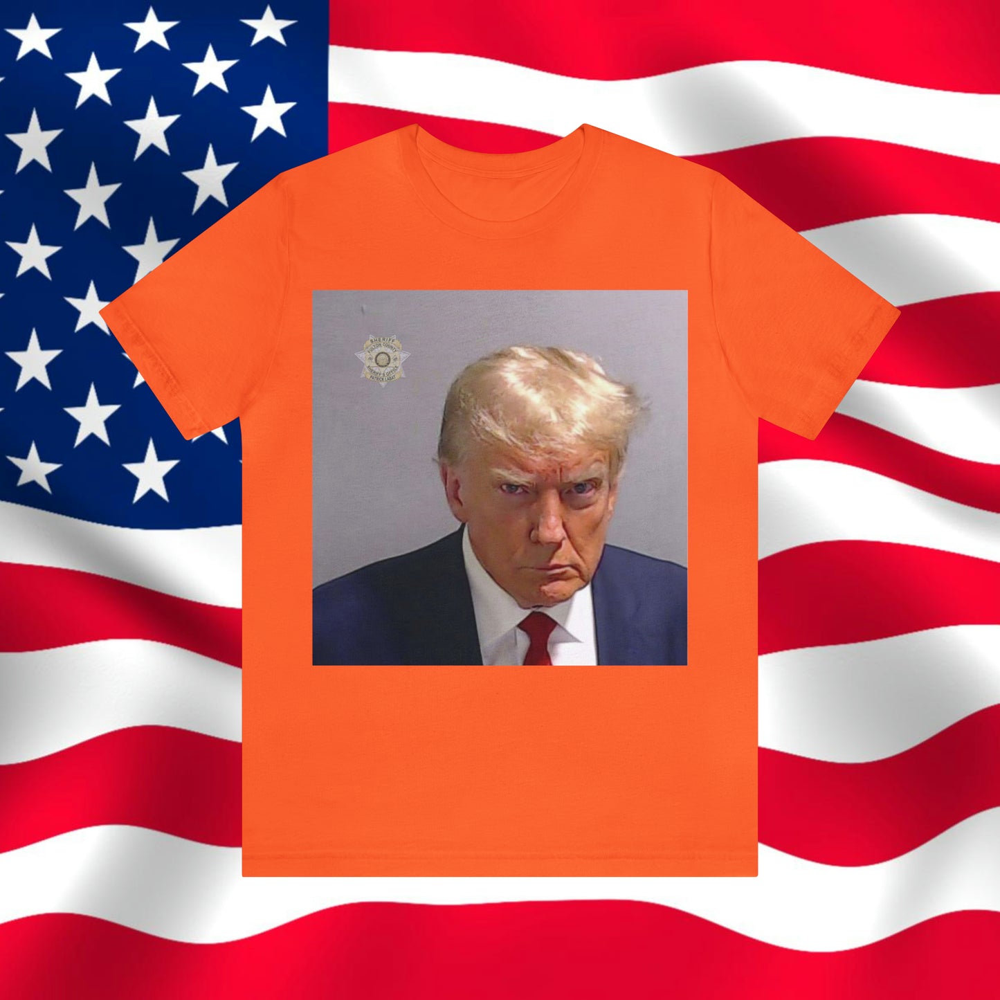 Trump Mug Shot Unisex Jersey Short Sleeve Tee
