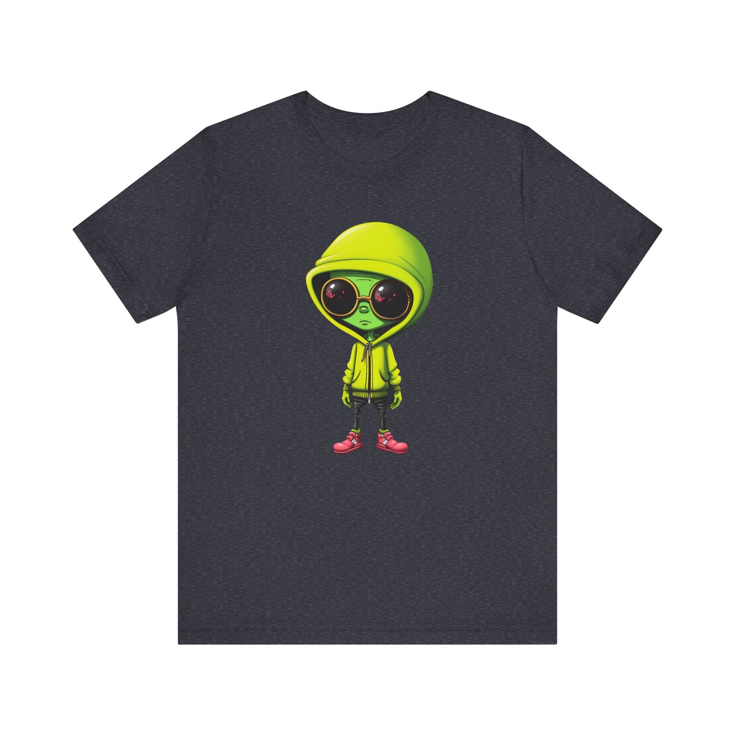 Hip Hop Alien with Grandma's Crew Personalized on Back Unisex Jersey Short Sleeve Tee