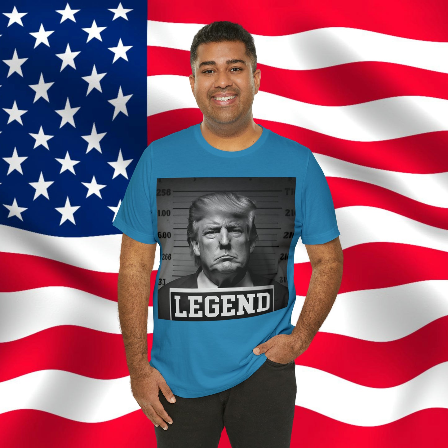 Trump Mug Shot Legend Unisex Jersey Short Sleeve Tee