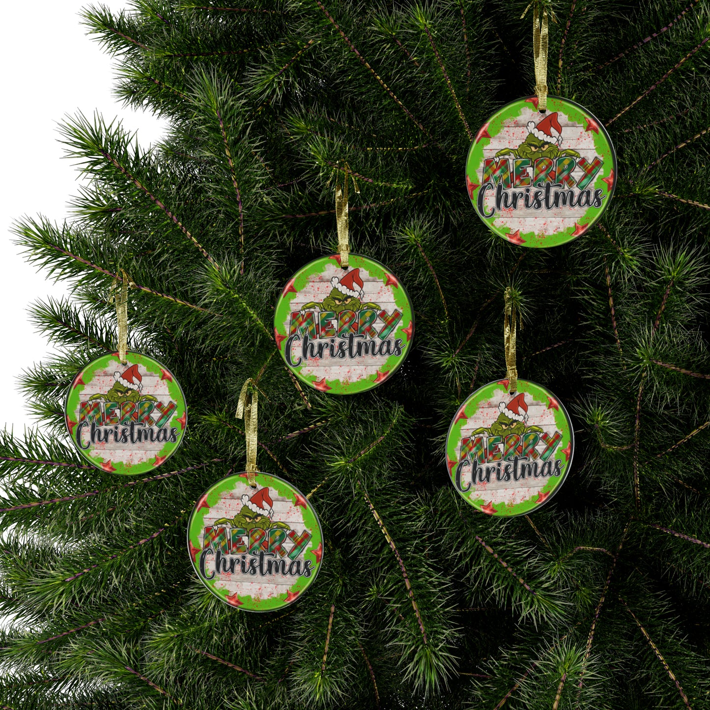 Merry Christmas from the Grinch Acrylic Ornaments