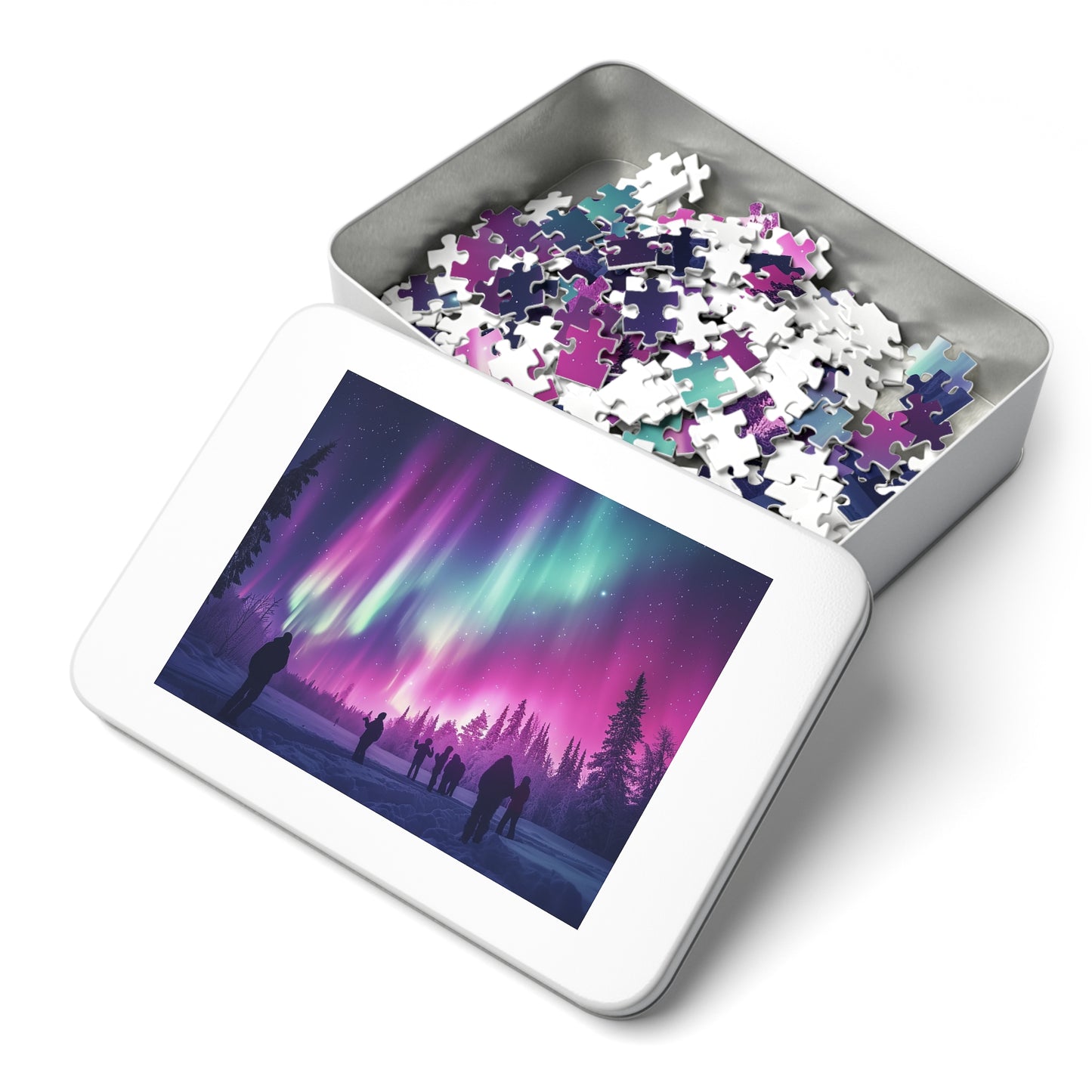 Looking at the Northern Lights Jigsaw Puzzle (30, 110, 252, 500,1000-Piece)