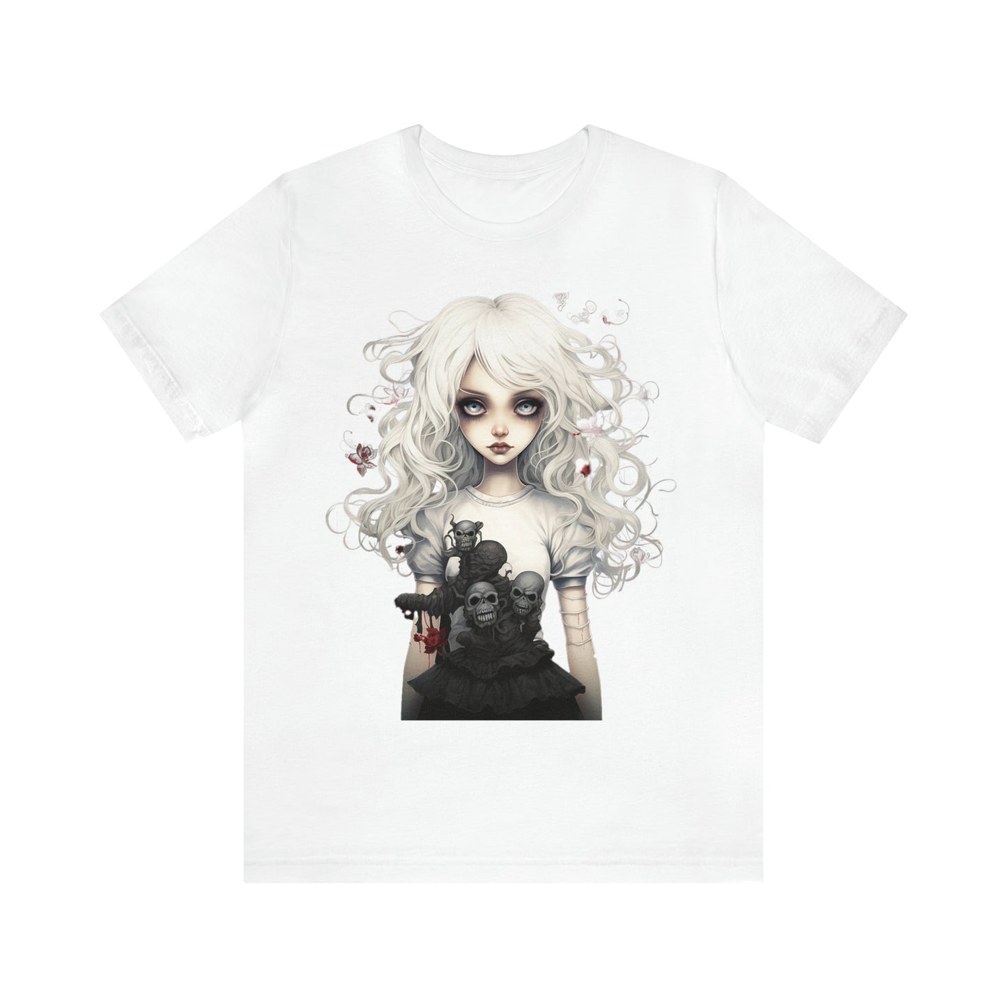 Creepy Doll Halloween Unisex Jersey Short Sleeve Tee