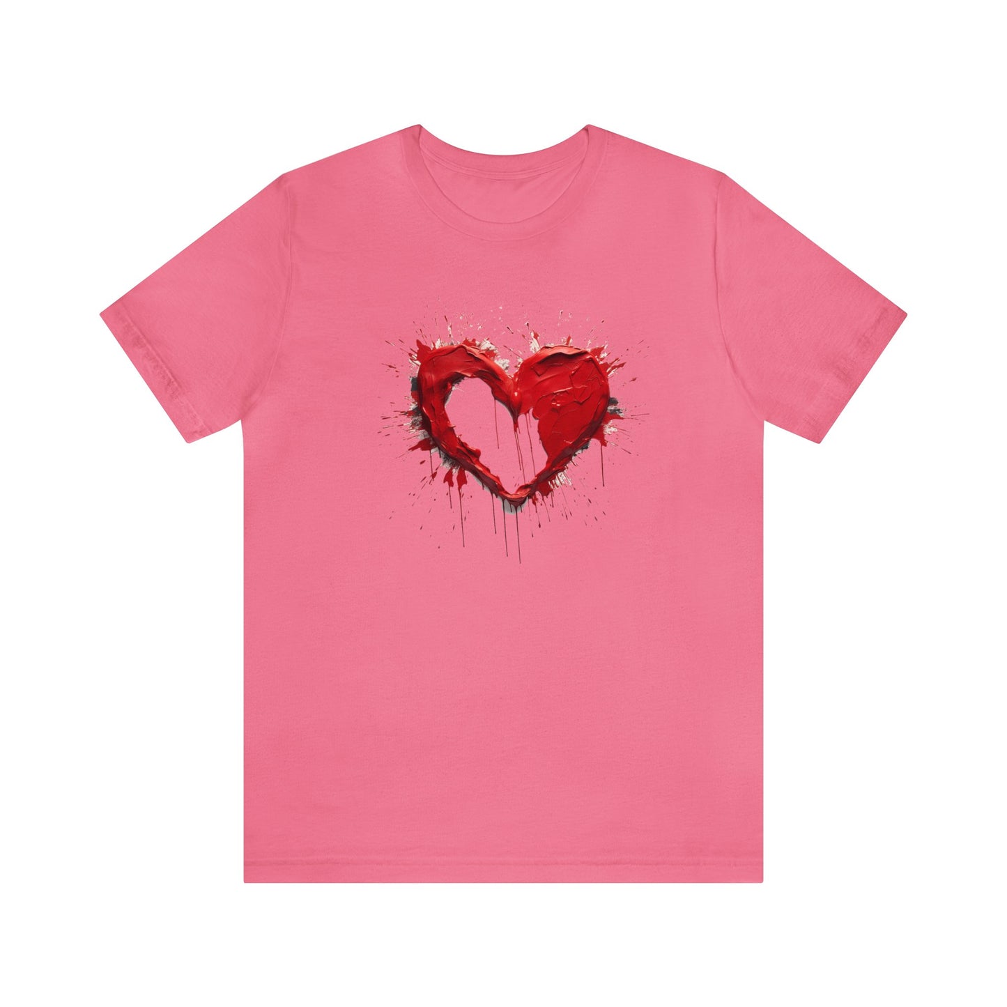 Paint Poured Heart Unisex Jersey Short Sleeve Tee