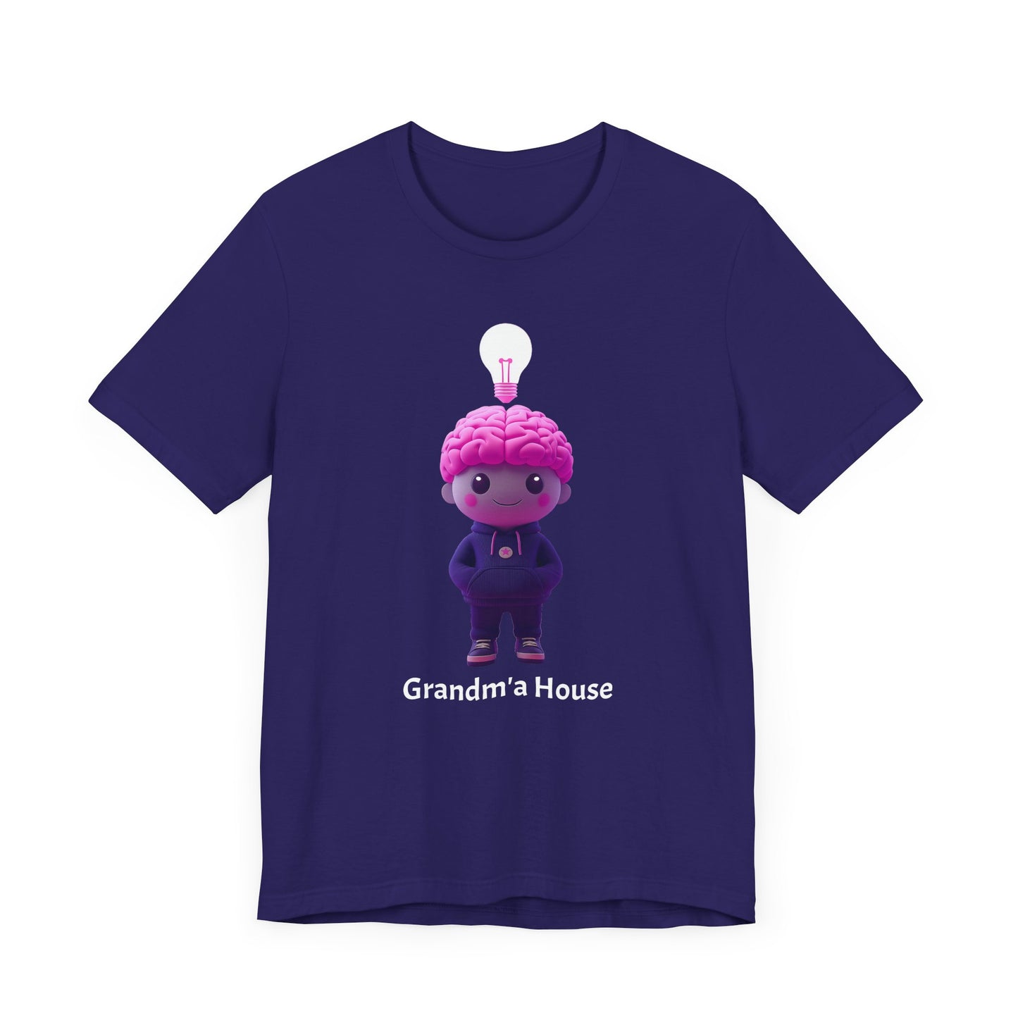 Grandma's House Brain with Light Bulb Design - Unisex Jersey Tee