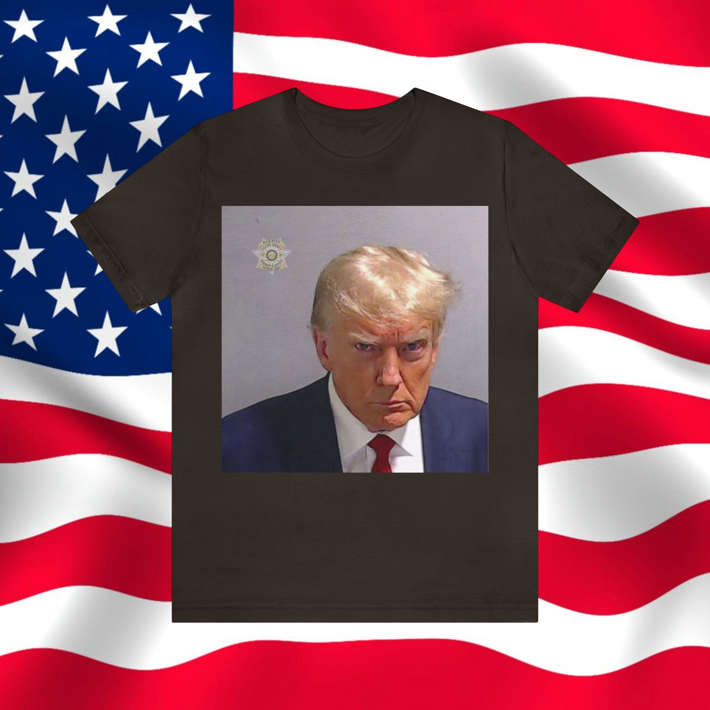 Trump Mug Shot Unisex Jersey Short Sleeve Tee
