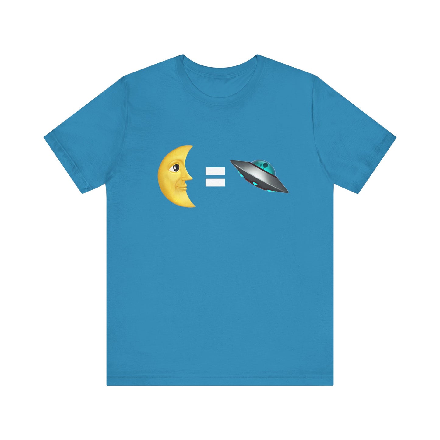 Moon = Alien Spaceship Unisex Jersey Tee