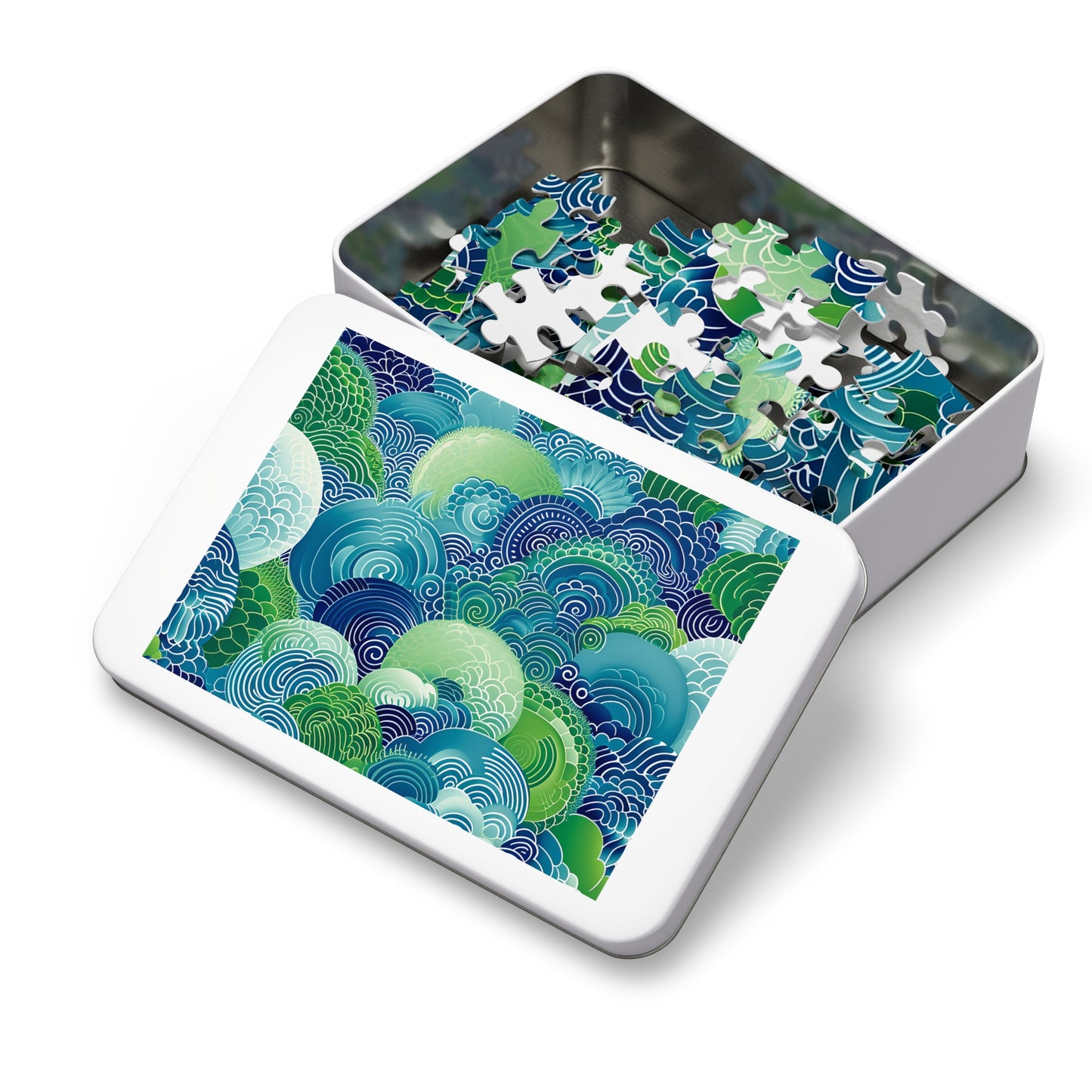 Japanese Asanoho in a Moebius Style Jigsaw Puzzle (30, 110, 252, 500,1000-Piece)