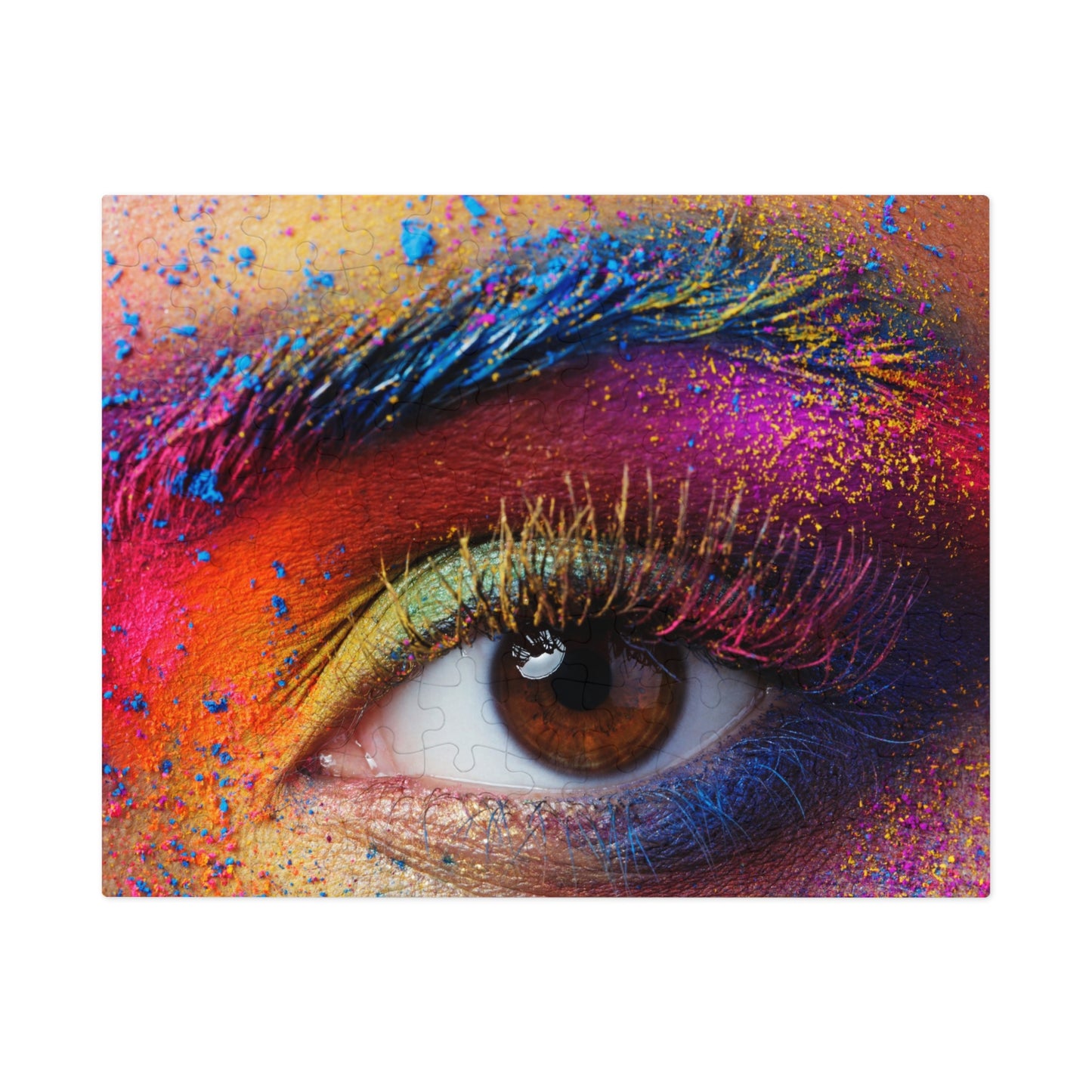 Colorful Crazy Eyeshadow Jigsaw Puzzle (30, 110, 252, 500,1000-Piece)