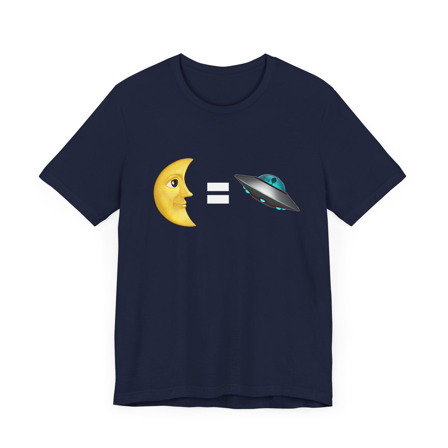 Moon = Alien Spaceship Unisex Jersey Tee