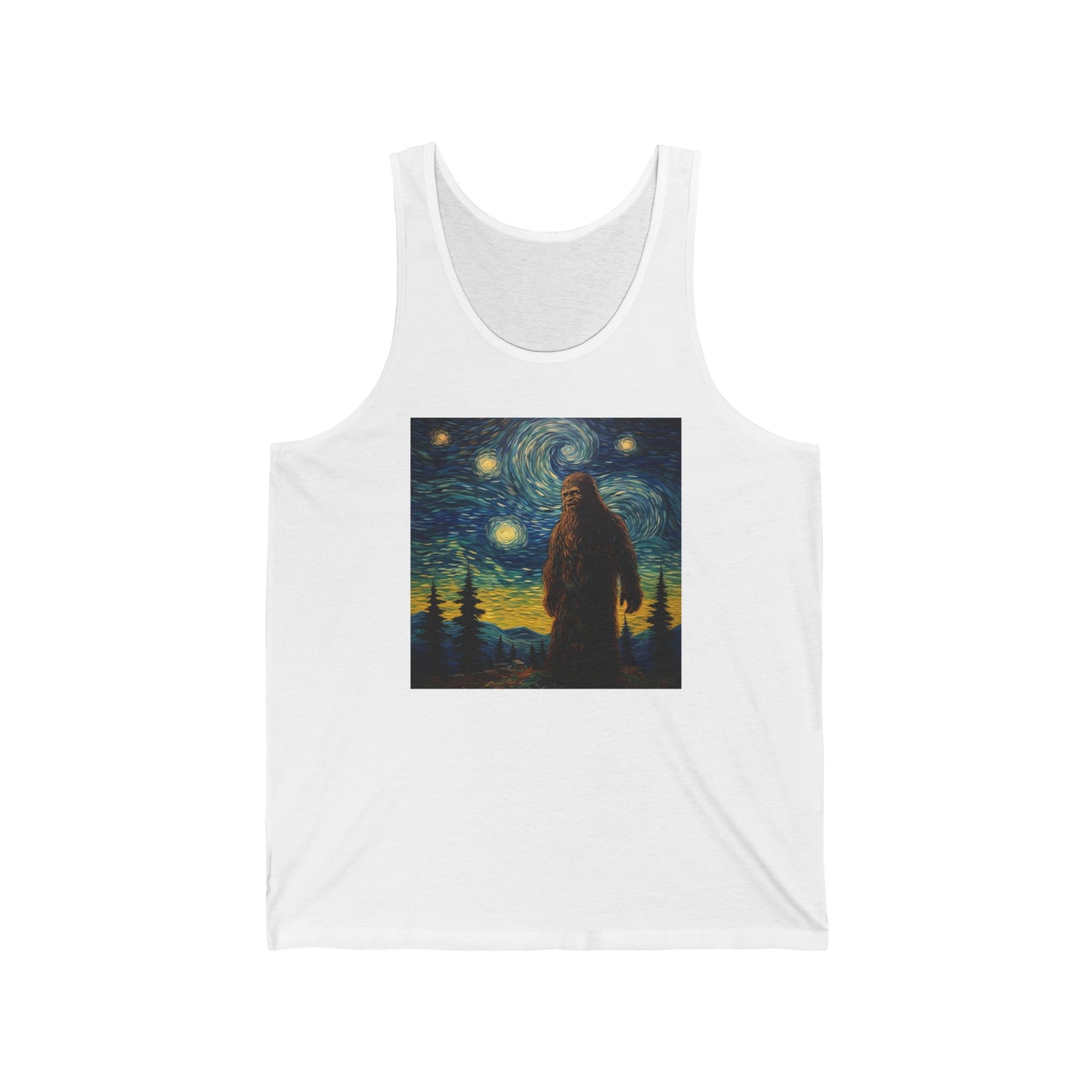 Big Foot Stary Night Unisex Jersey Tank