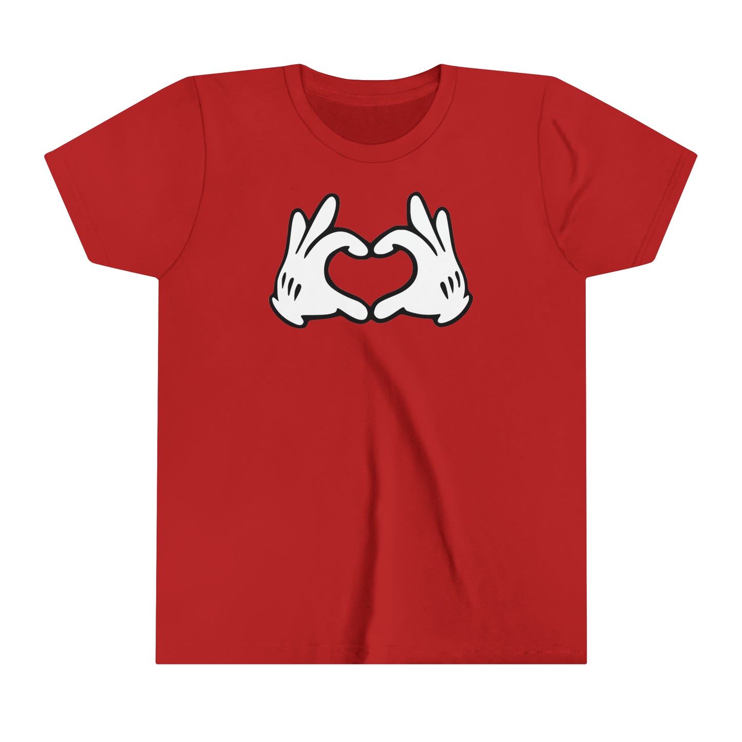 Mickey Mouse Heart Hands YOUTH Short Sleeve Tee