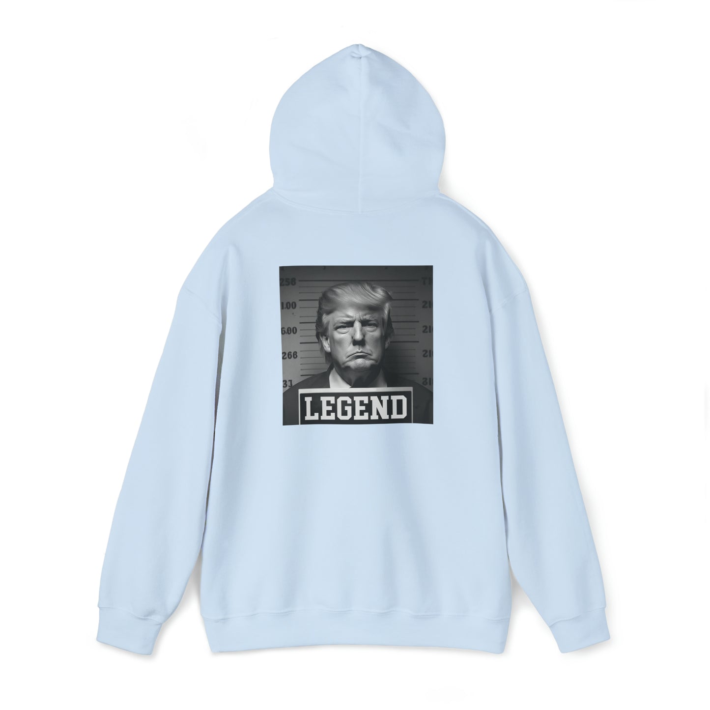 Trump Mug Shot Legend Back Printed Hoodie Sweatshirt