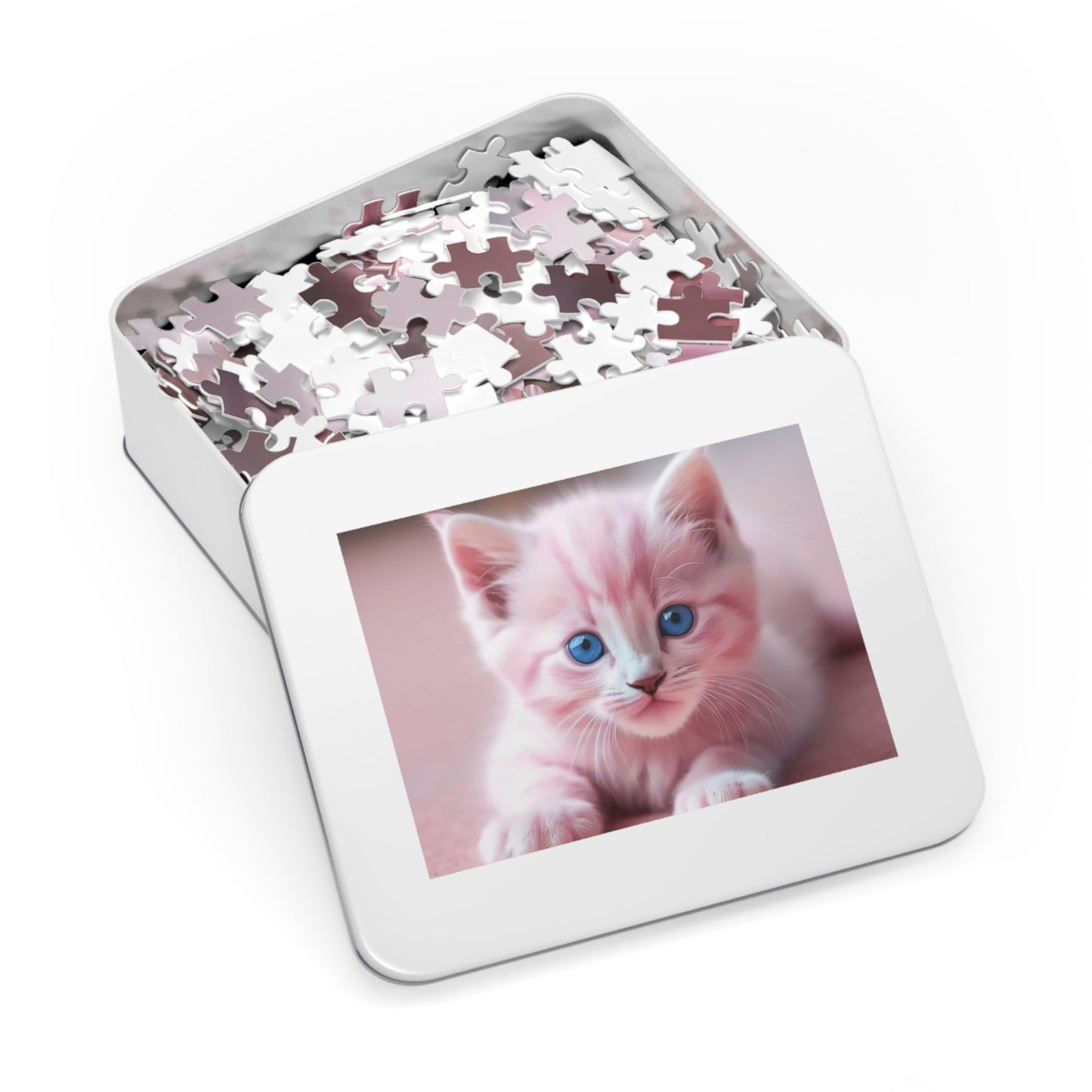Sweet Pink Kitten Jigsaw Puzzle (30, 110, 252, 500,1000-Piece)