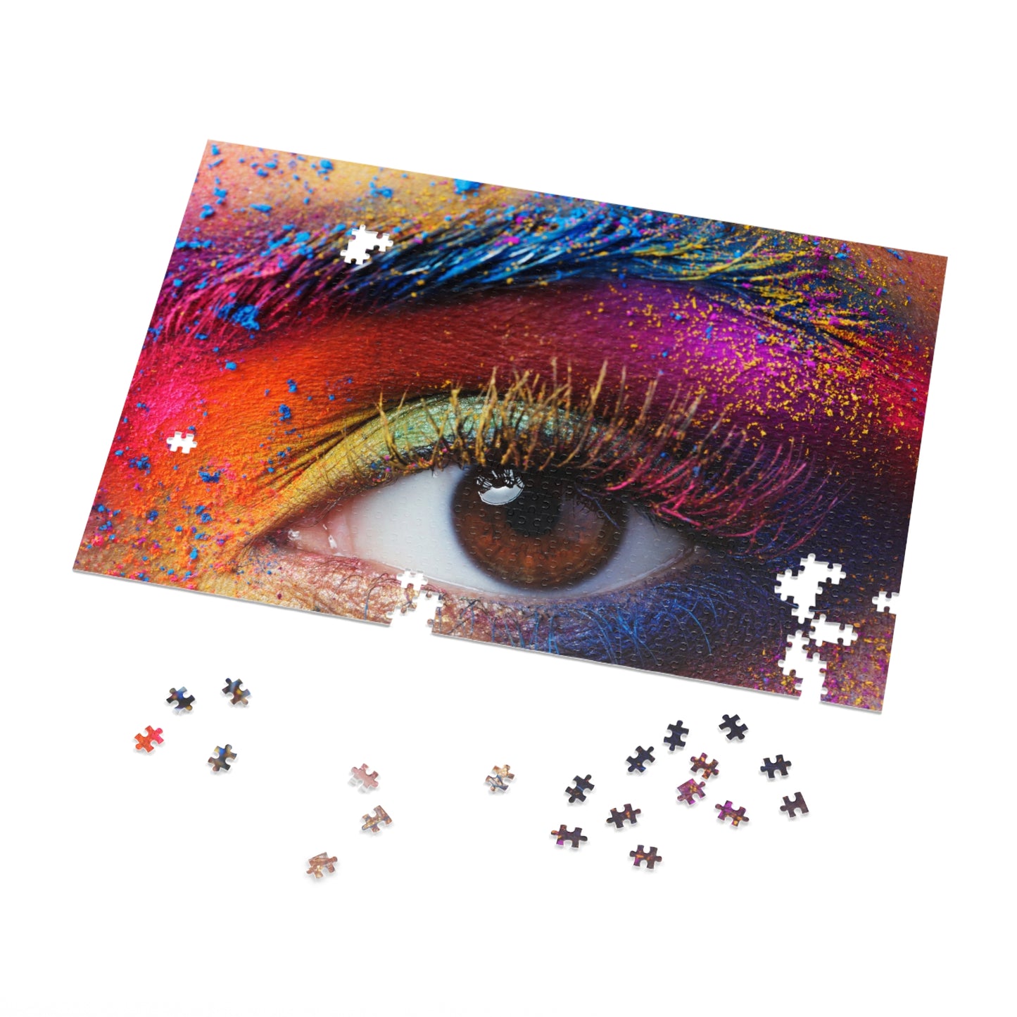 Colorful Crazy Eyeshadow Jigsaw Puzzle (30, 110, 252, 500,1000-Piece)