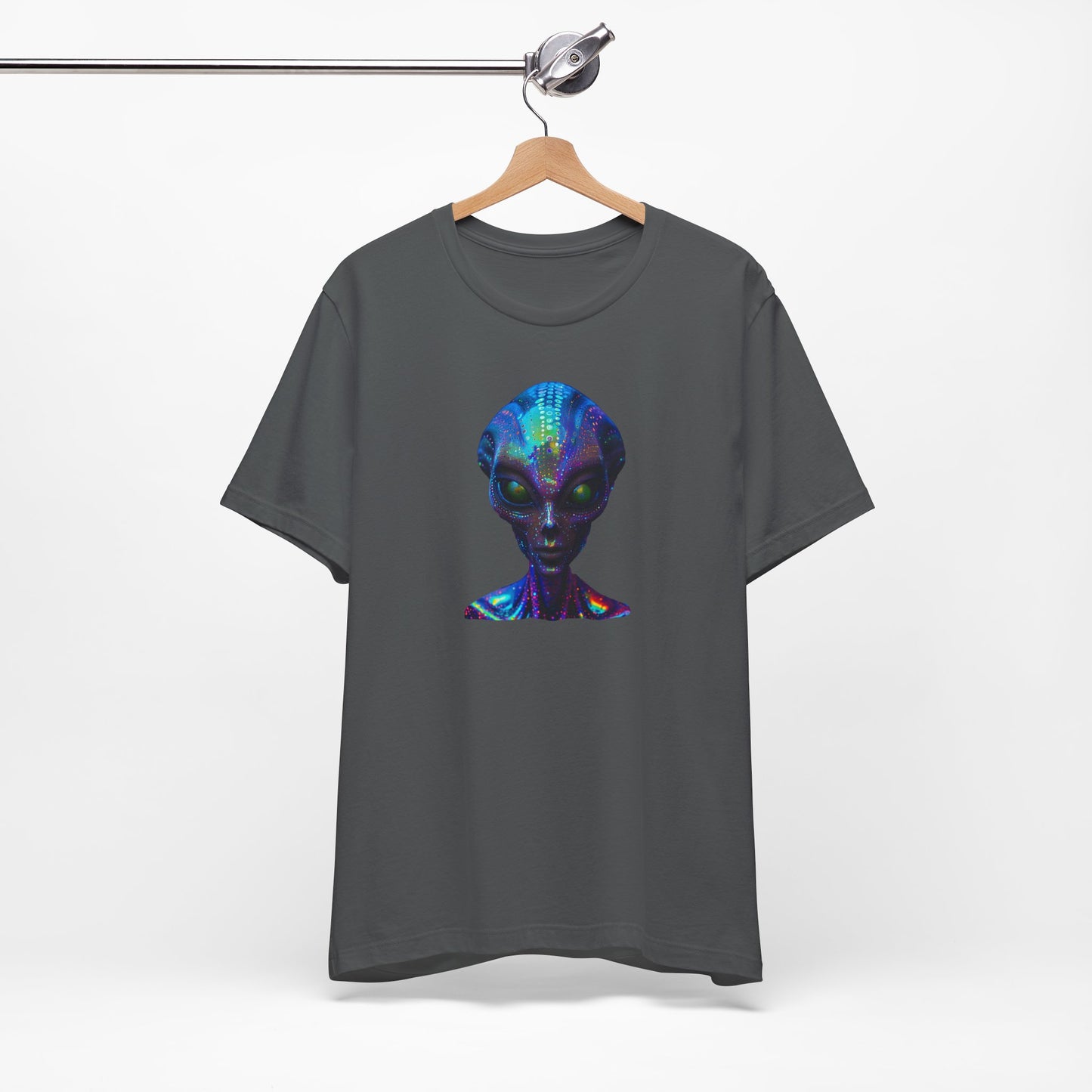 Florescent Alien Head Unisex Jersey Short Sleeve Tee