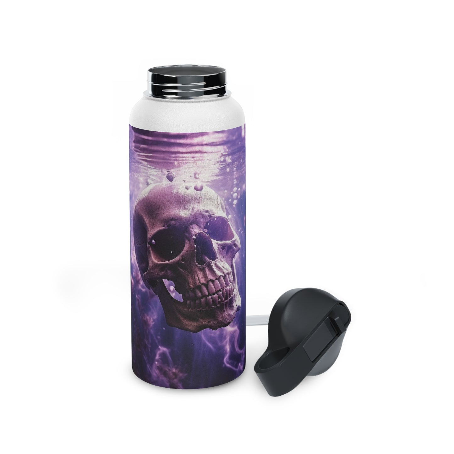 Skull in Water! Stainless Steel Water Bottle, Standard Lid