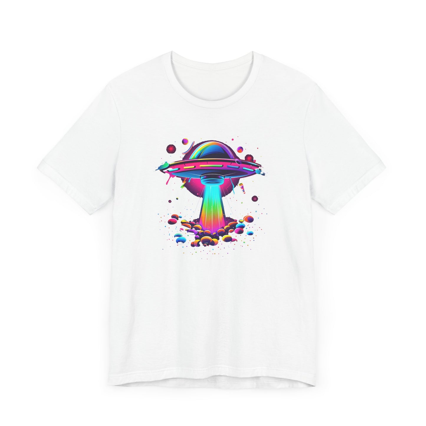 Neon Spaceship Unisex Jersey Short Sleeve Tee