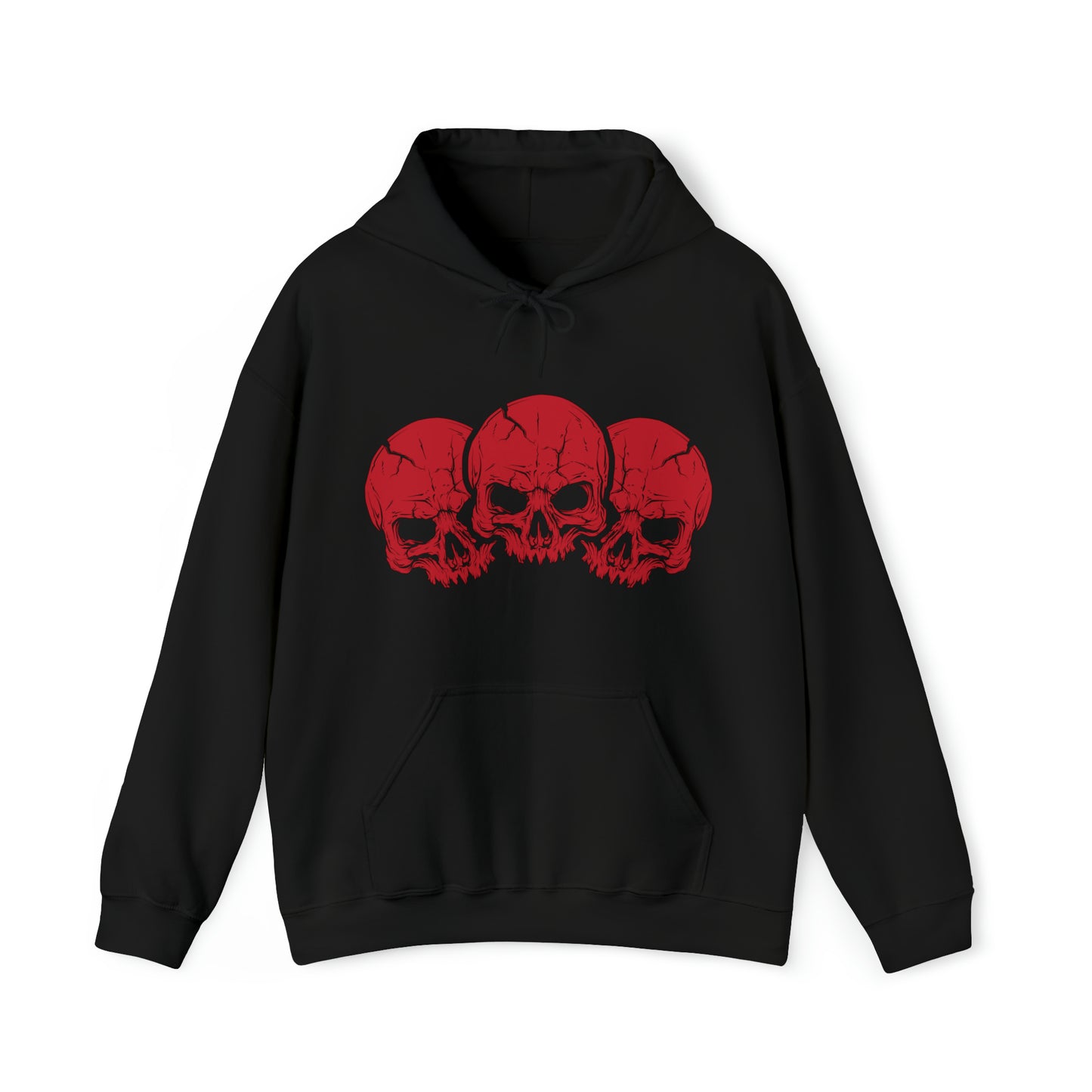 Red Skull Hooded Sweatshirt Skulls Hoodie