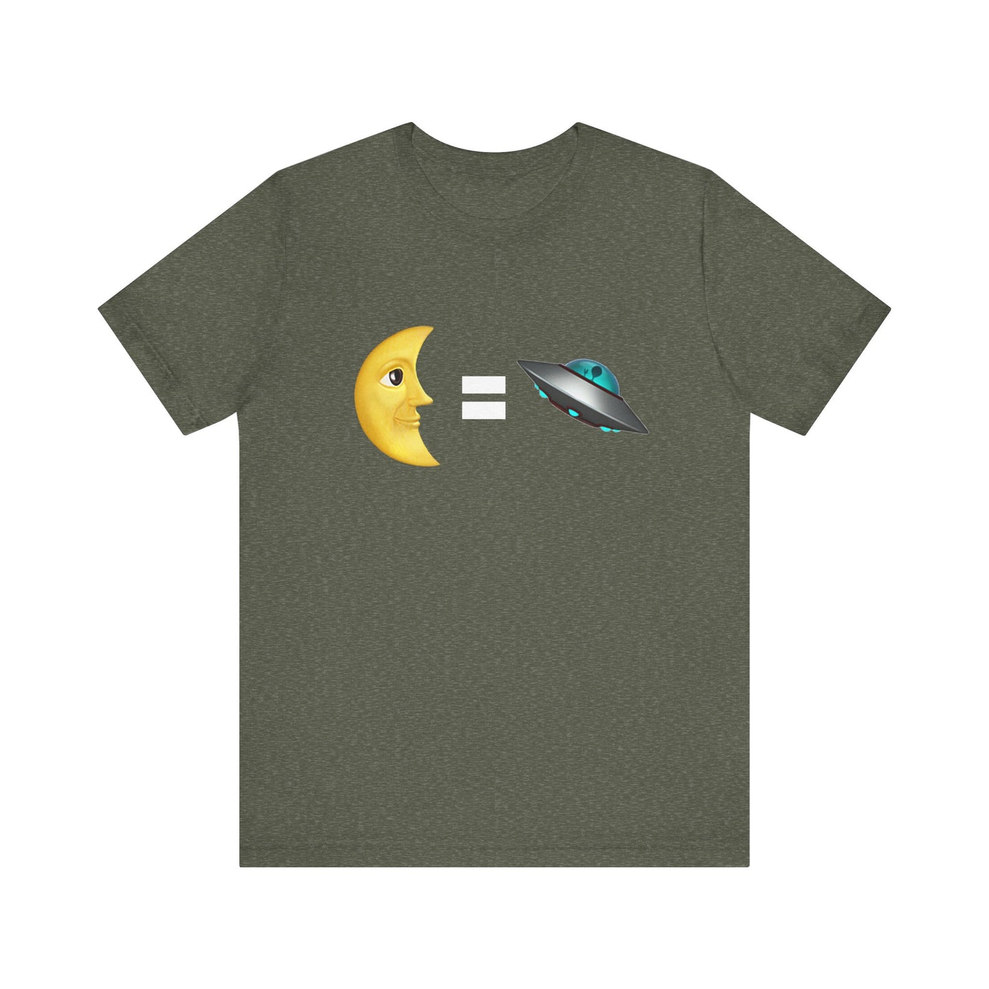 Moon = Alien Spaceship Unisex Jersey Tee