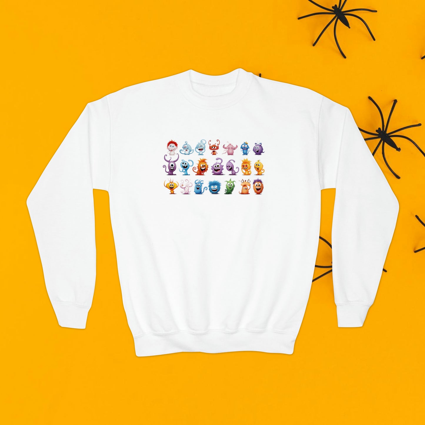 Super Cute Monsters, Funny Halloween Sweatshirt, Halloween Sweatshirt for Kids, Youth Crewneck Sweatshirt
